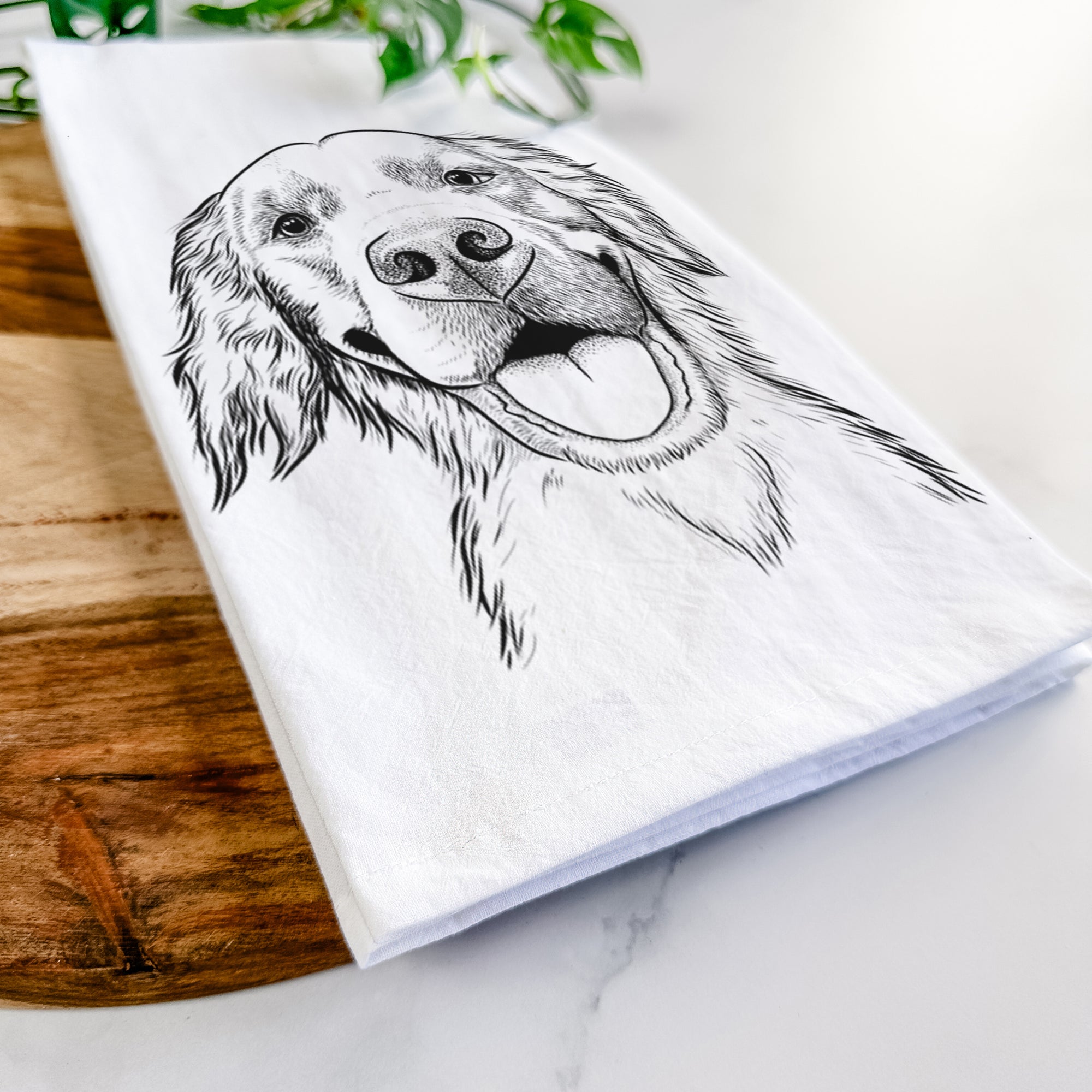 Jordy the Golden Retriever Tea Towel