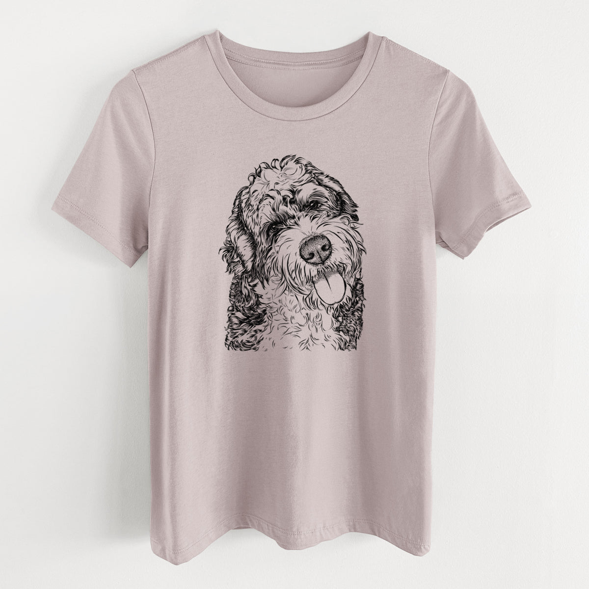 Bare Kaci the Bernedoodle - Women's Lightweight Relaxed Fit 100% Cotton Crewneck