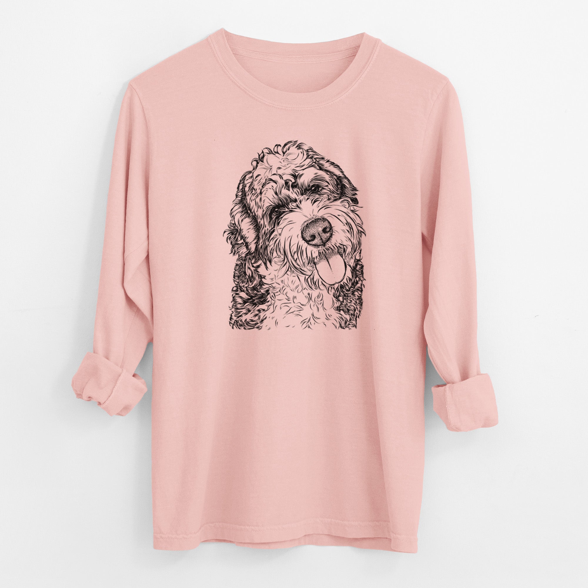 Bare Kaci the Bernedoodle - Men's Heavyweight 100% Cotton Long Sleeve