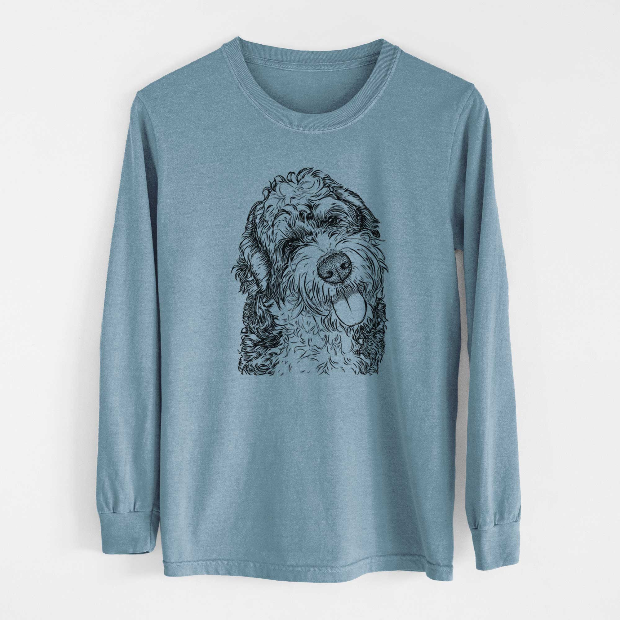 Bare Kaci the Bernedoodle - Men's Heavyweight 100% Cotton Long Sleeve