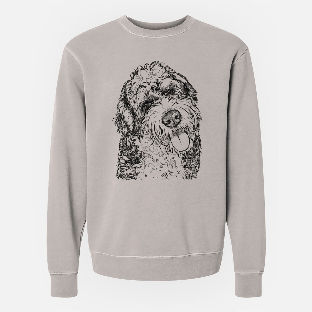 Bare Kaci the Bernedoodle - Unisex Pigment Dyed Crew Sweatshirt