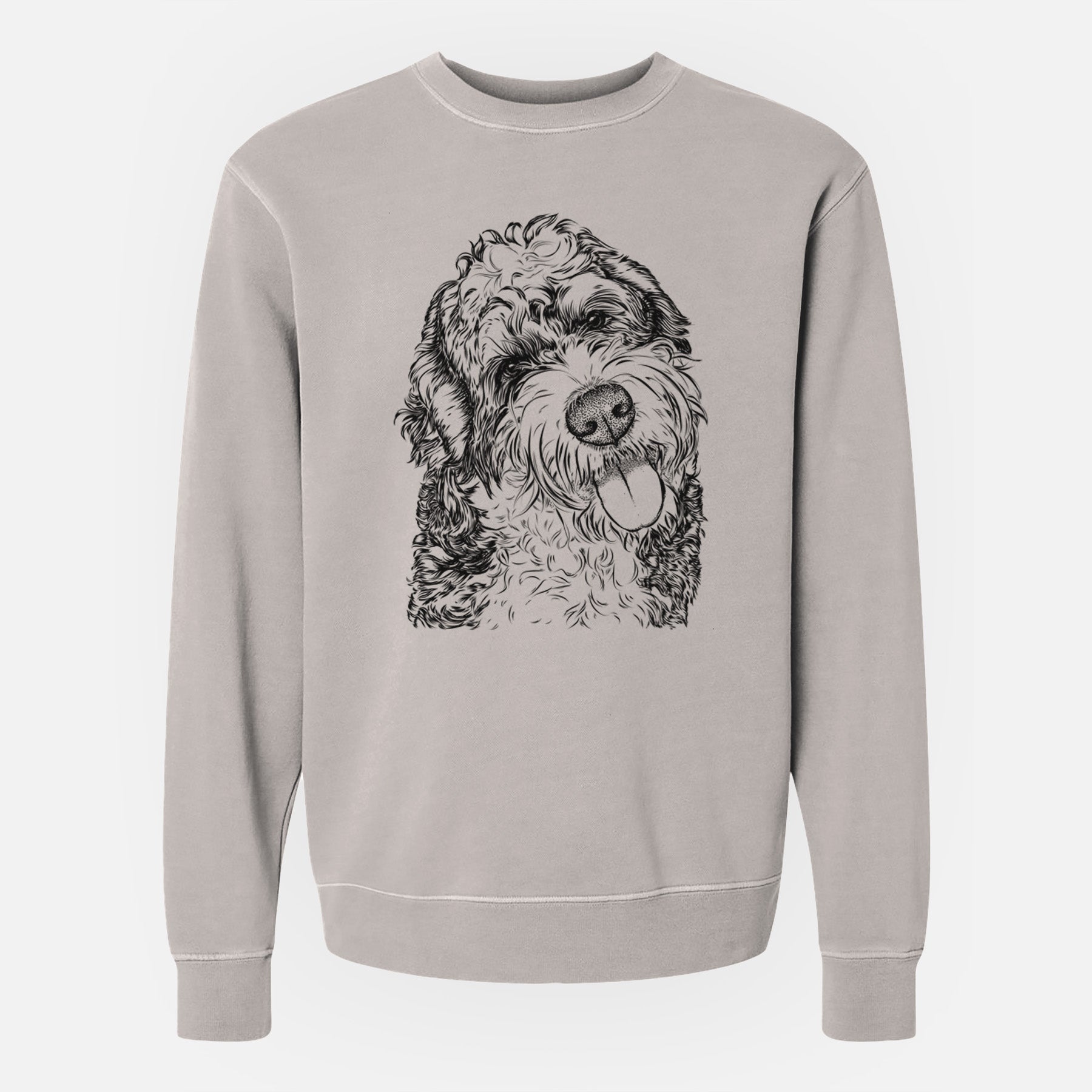 Bare Kaci the Bernedoodle - Unisex Pigment Dyed Crew Sweatshirt
