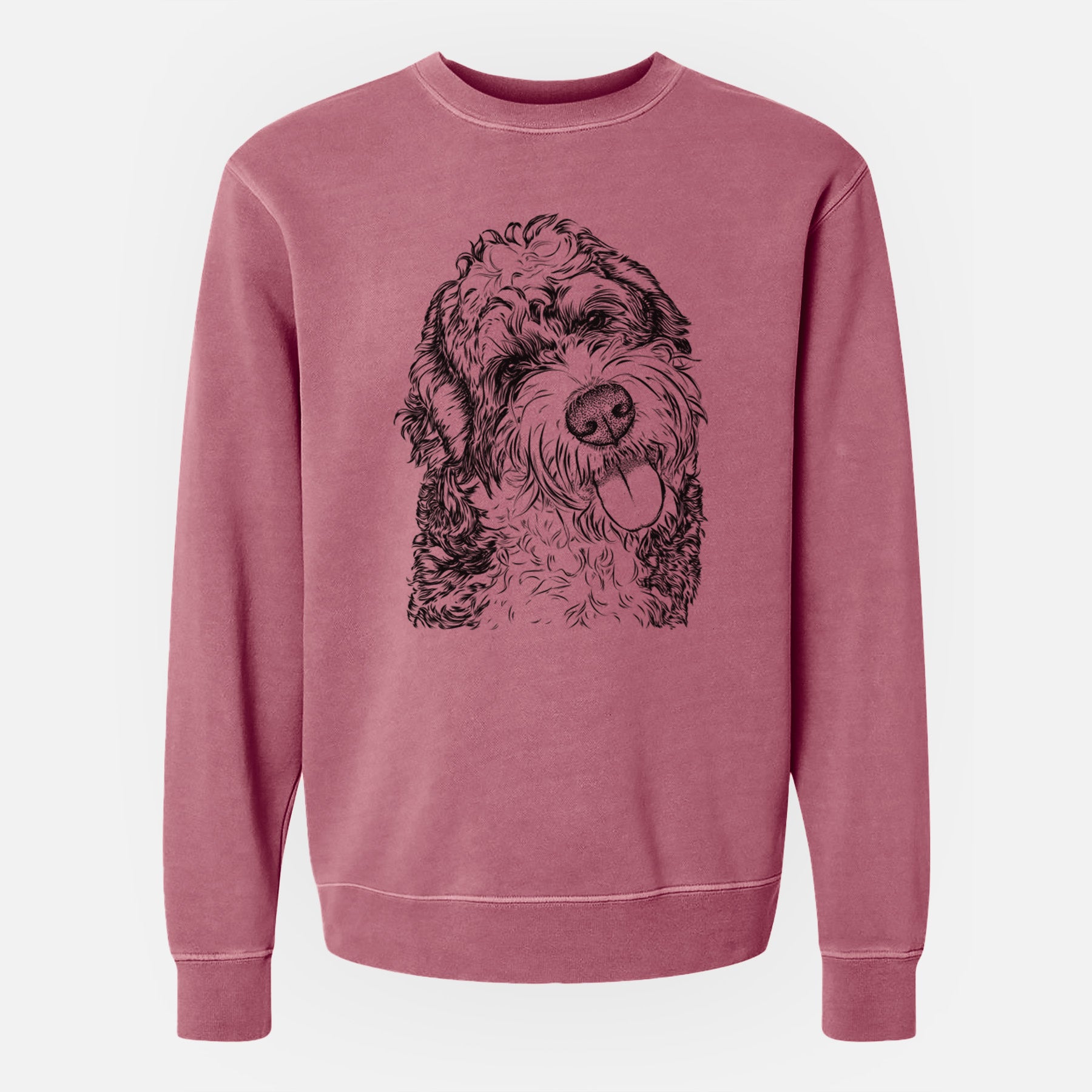 Bare Kaci the Bernedoodle - Unisex Pigment Dyed Crew Sweatshirt