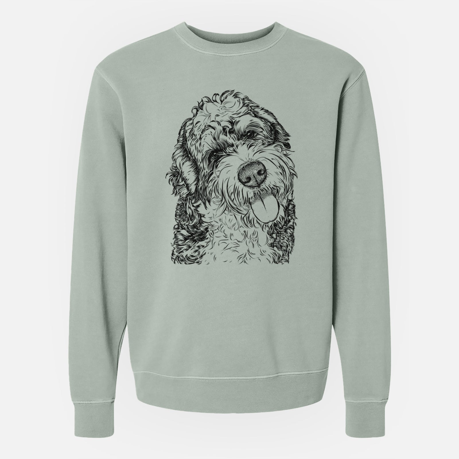 Bare Kaci the Bernedoodle - Unisex Pigment Dyed Crew Sweatshirt
