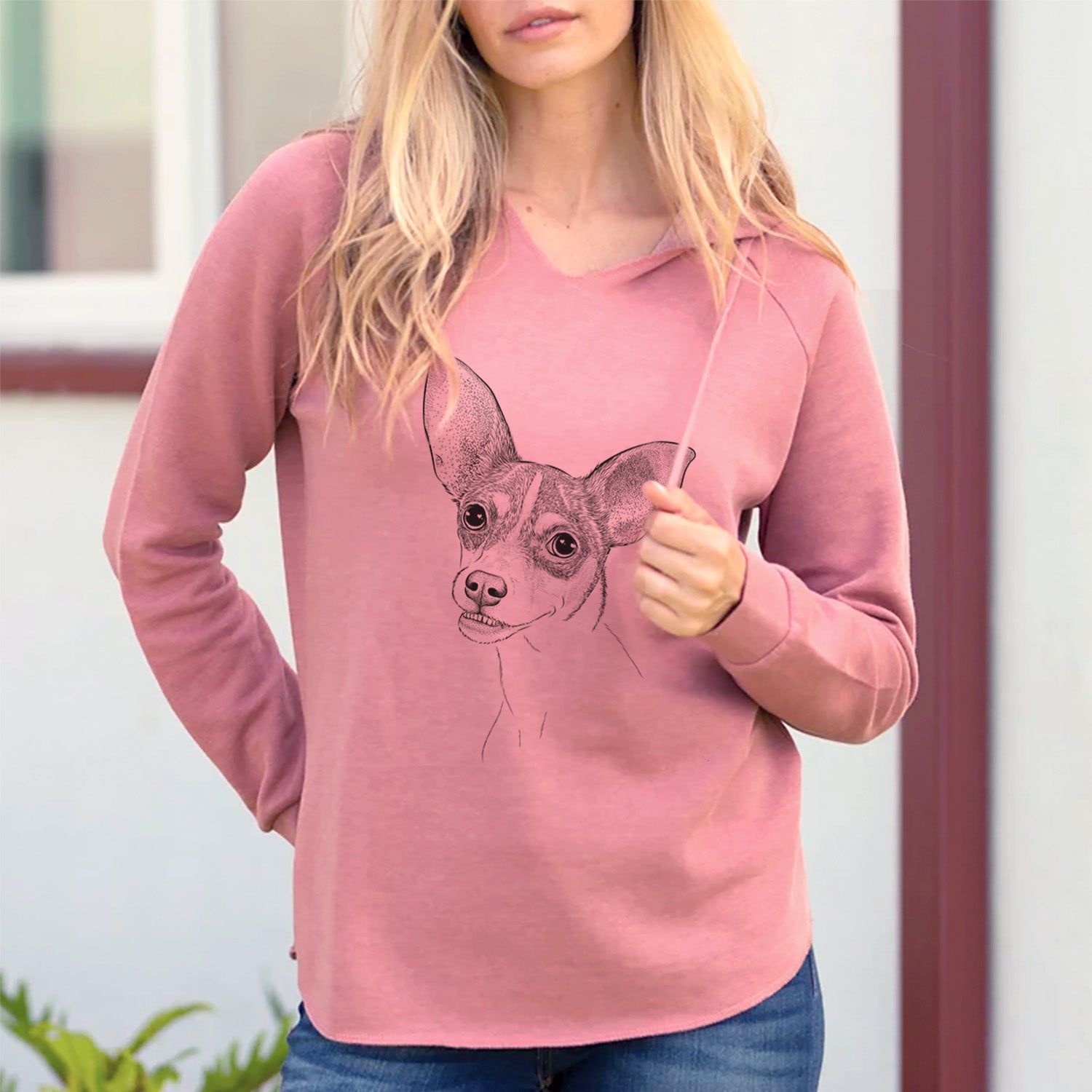 Bare Kailani the Chihuahua Mix - Cali Wave Hooded Sweatshirt