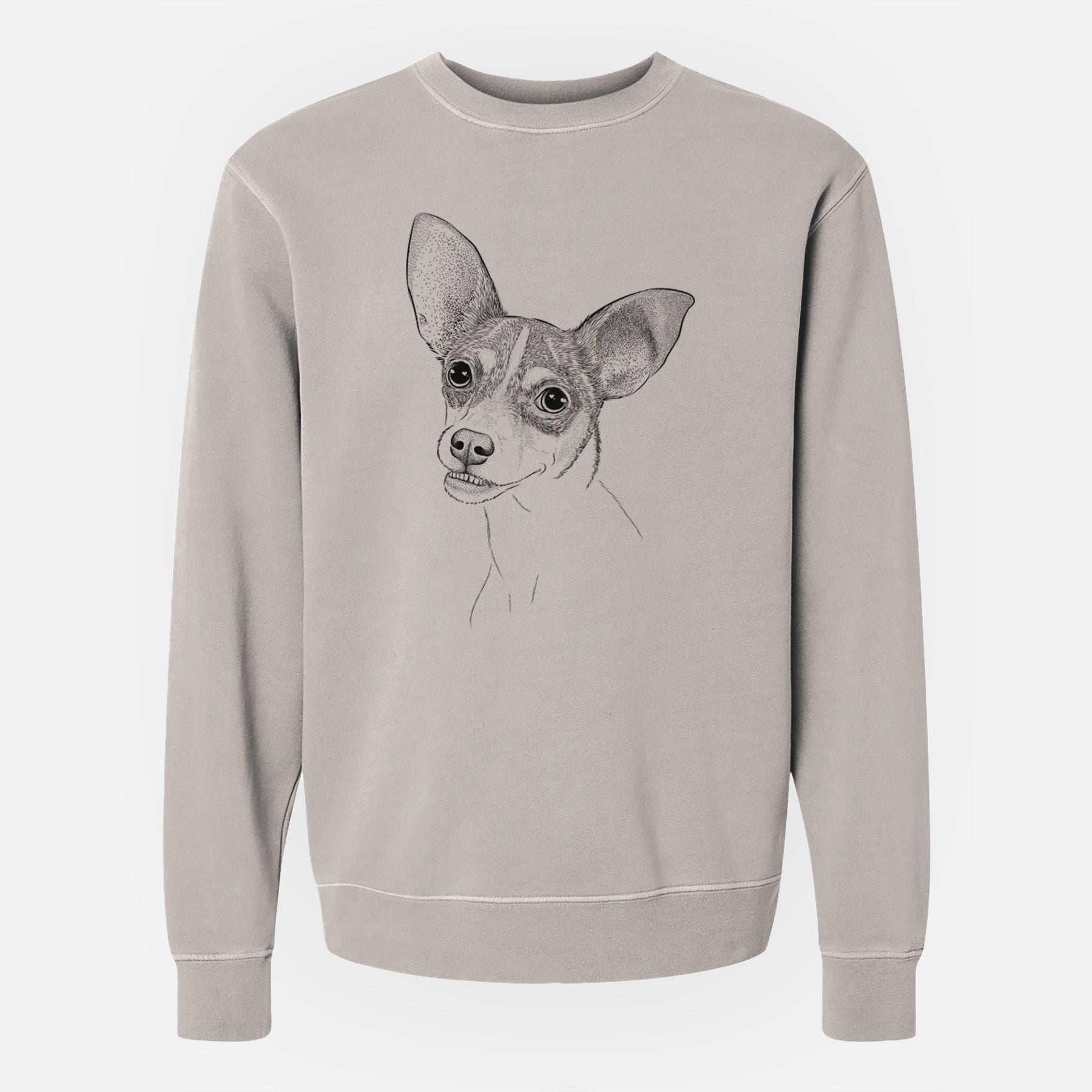 Bare Kailani the Chihuahua Mix - Unisex Pigment Dyed Crew Sweatshirt