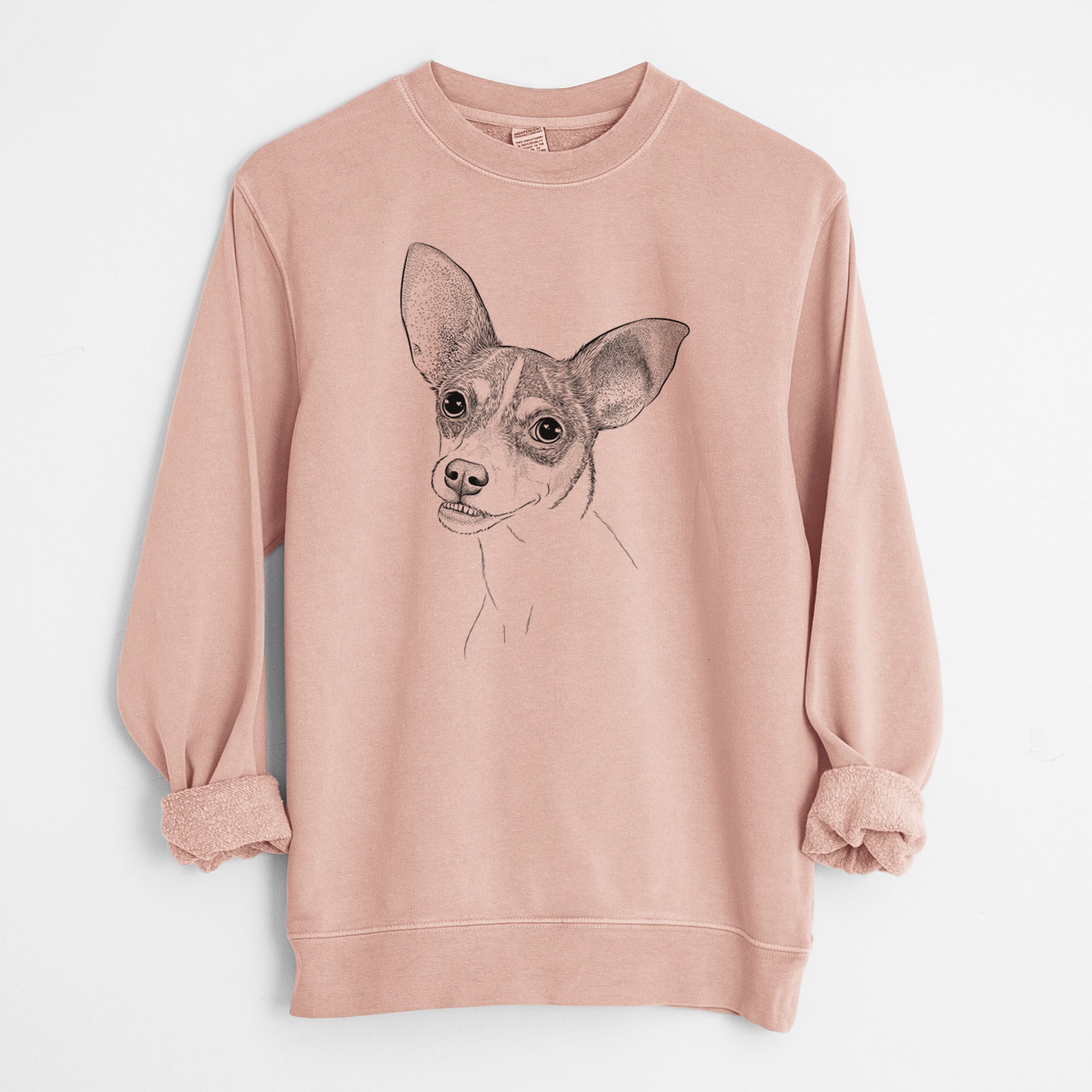 Bare Kailani the Chihuahua Mix - Unisex Pigment Dyed Crew Sweatshirt