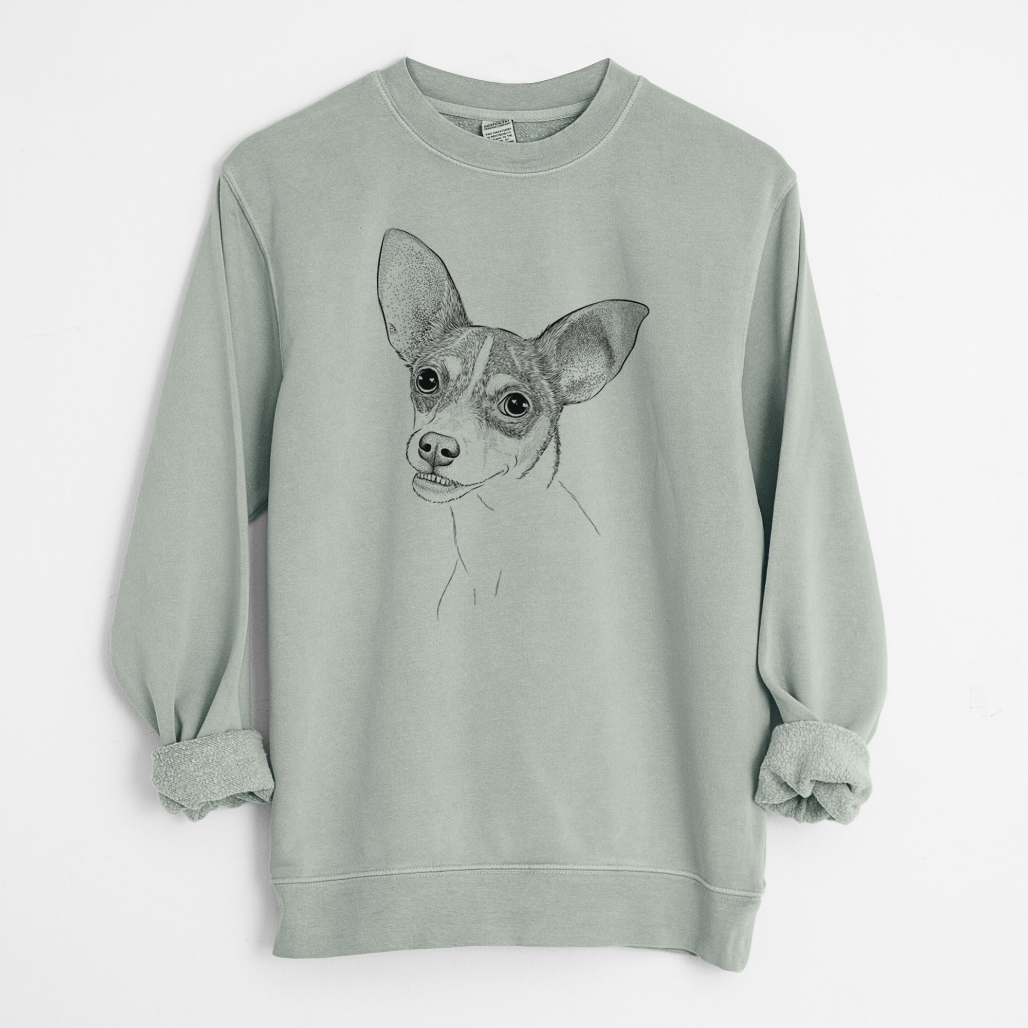 Bare Kailani the Chihuahua Mix - Unisex Pigment Dyed Crew Sweatshirt