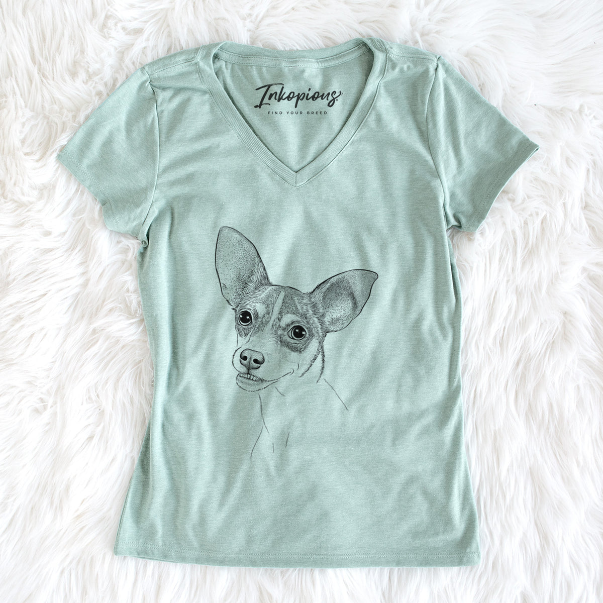 Bare Kailani the Chihuahua Mix - Women&#39;s V-neck Shirt