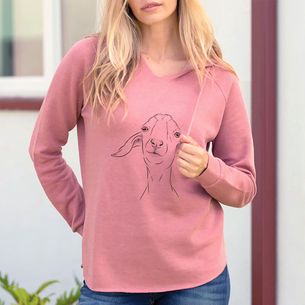 Bare Kara Dune the Spanish Boer Goat - Cali Wave Hooded Sweatshirt