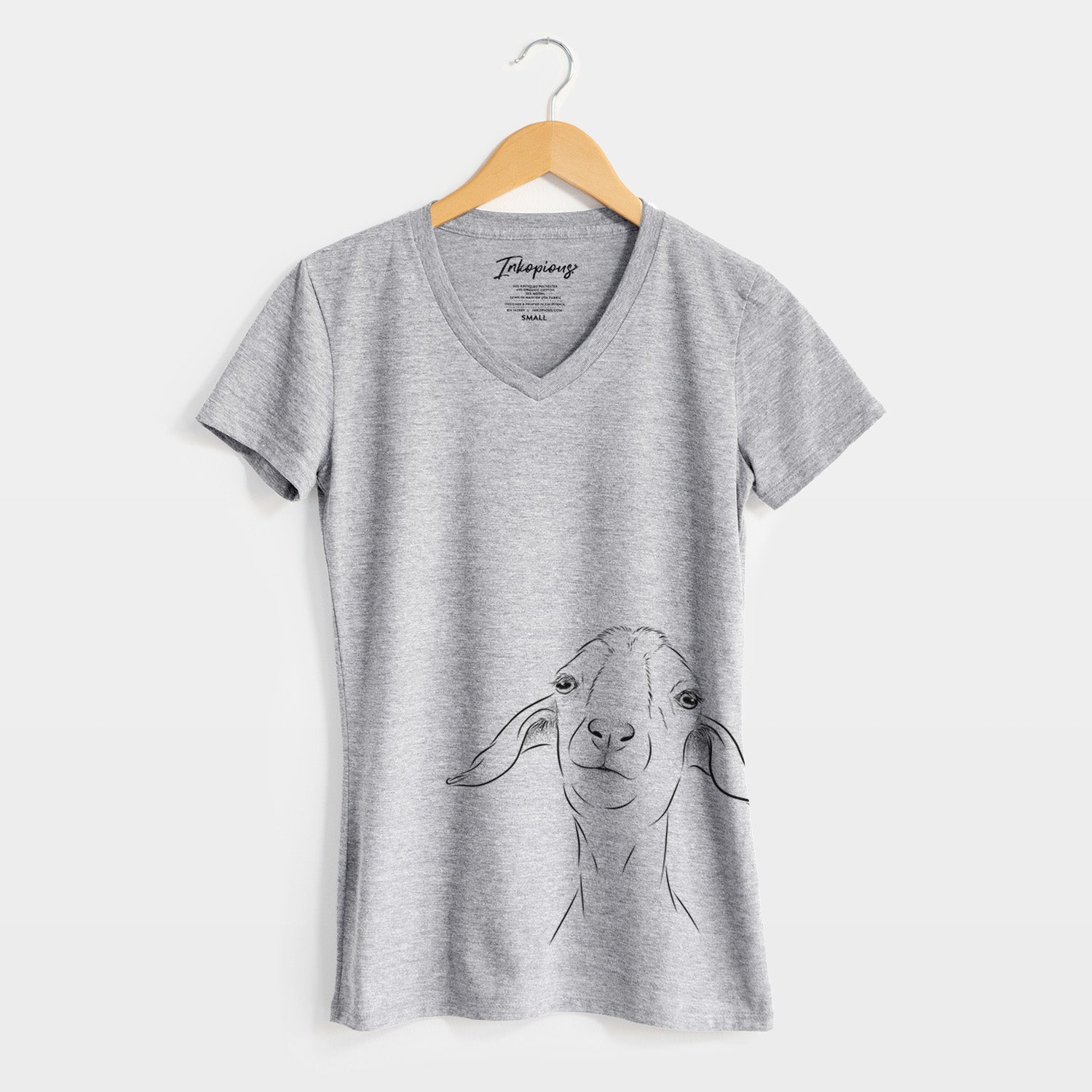 Bare Kara Dune the Spanish Boer Goat - Women's V-neck Shirt