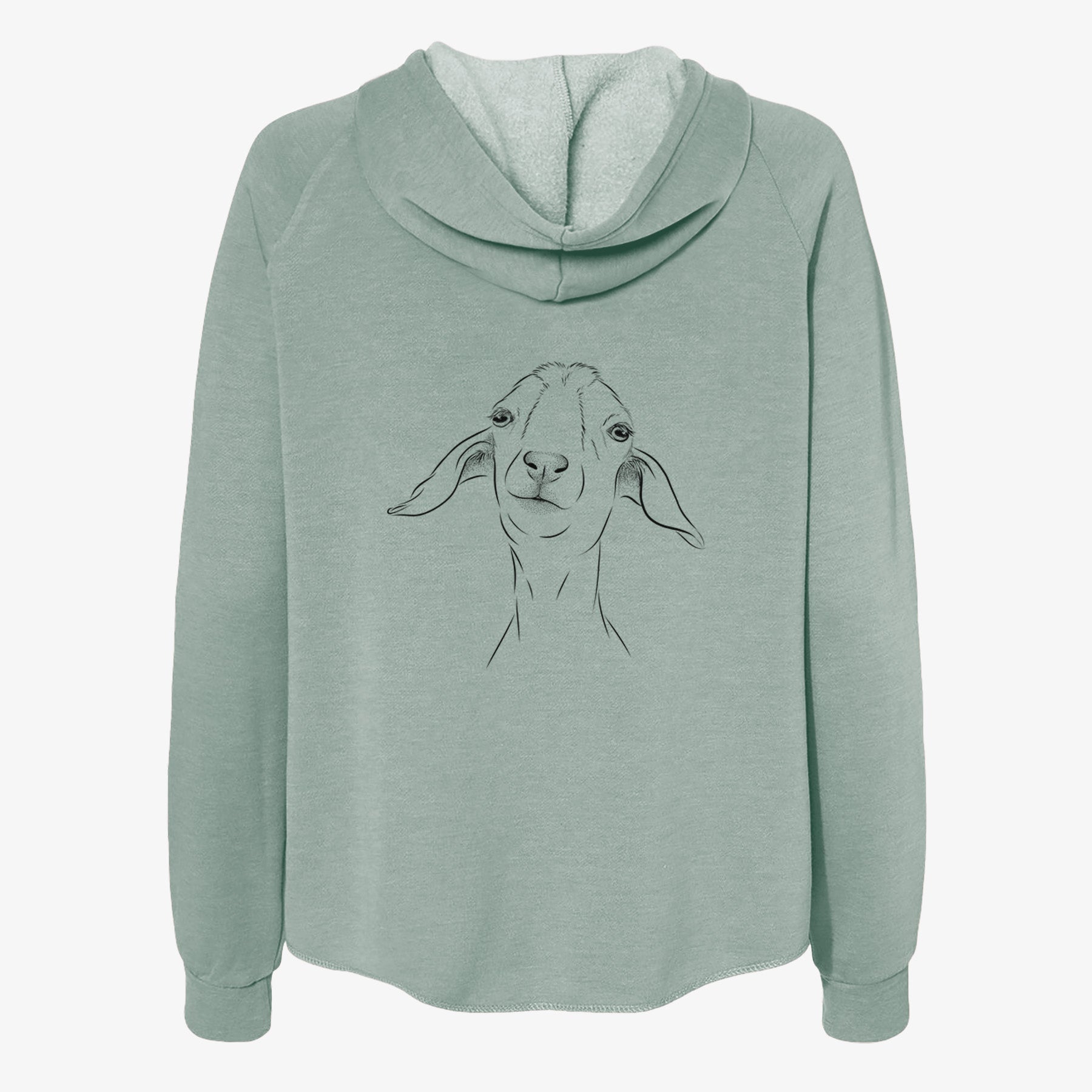 Kara Dune the Spanish Boer Goat - Women's Cali Wave Zip-Up Sweatshirt