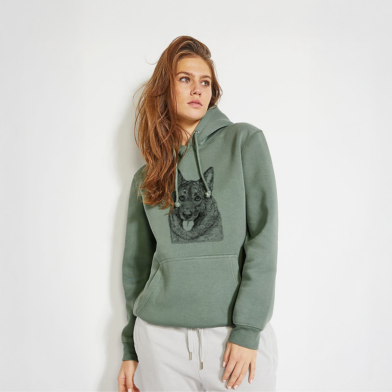 Kasia the Norwegian Elkhound- Heavyweight Fleece Hoodie