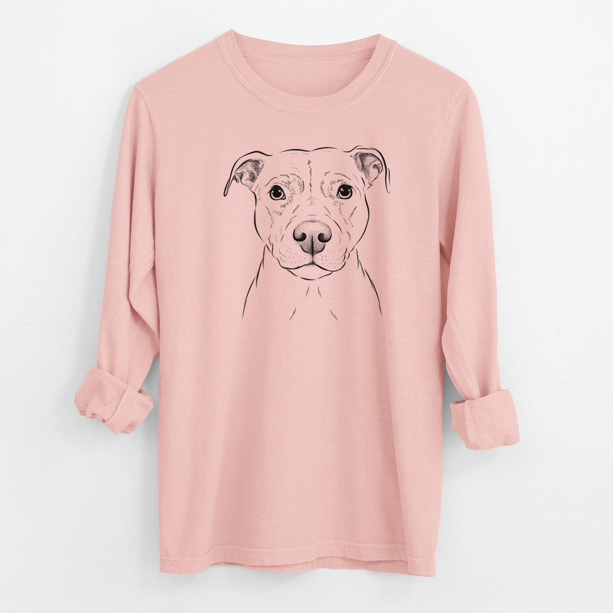 Bare Khaleesi the Pitbull - Men's Heavyweight 100% Cotton Long Sleeve