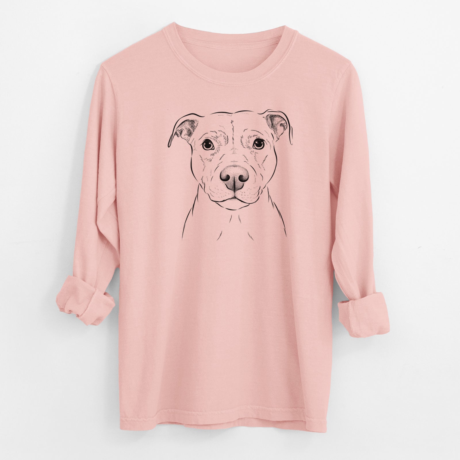 Bare Khaleesi the Pitbull - Men's Heavyweight 100% Cotton Long Sleeve