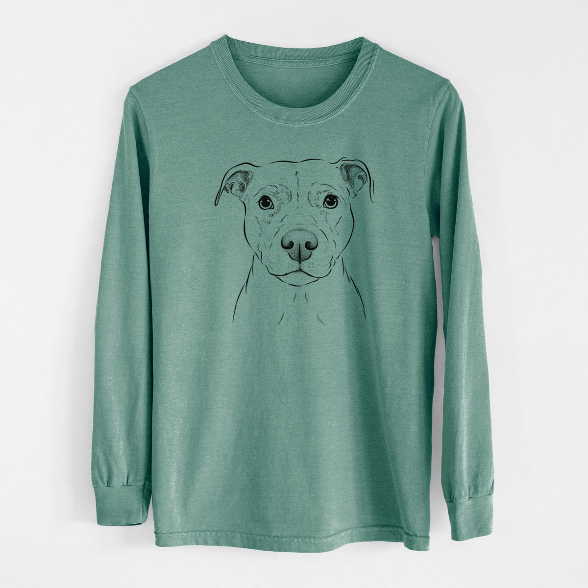Bare Khaleesi the Pitbull - Men's Heavyweight 100% Cotton Long Sleeve