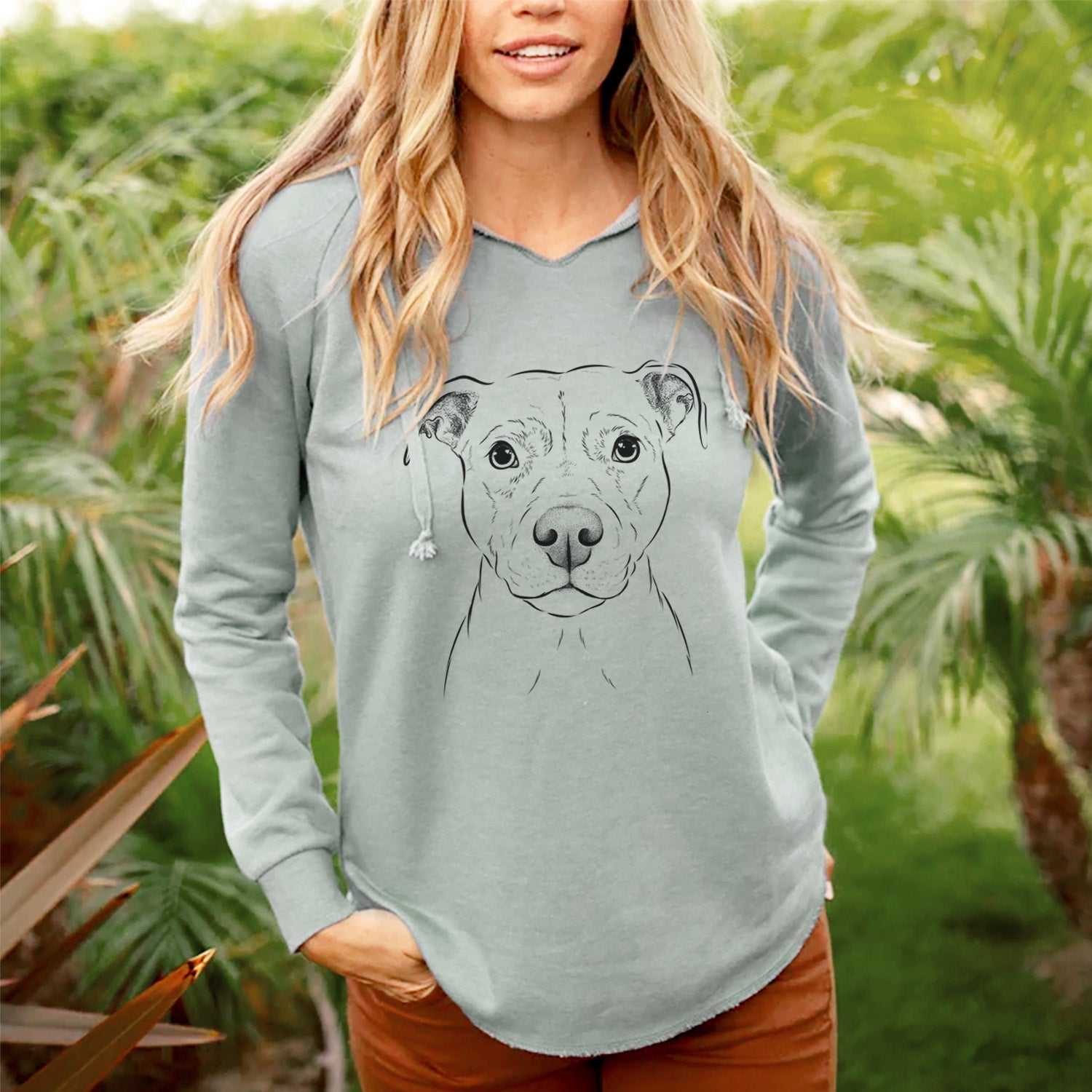 Bare Khaleesi the Pitbull - Cali Wave Hooded Sweatshirt