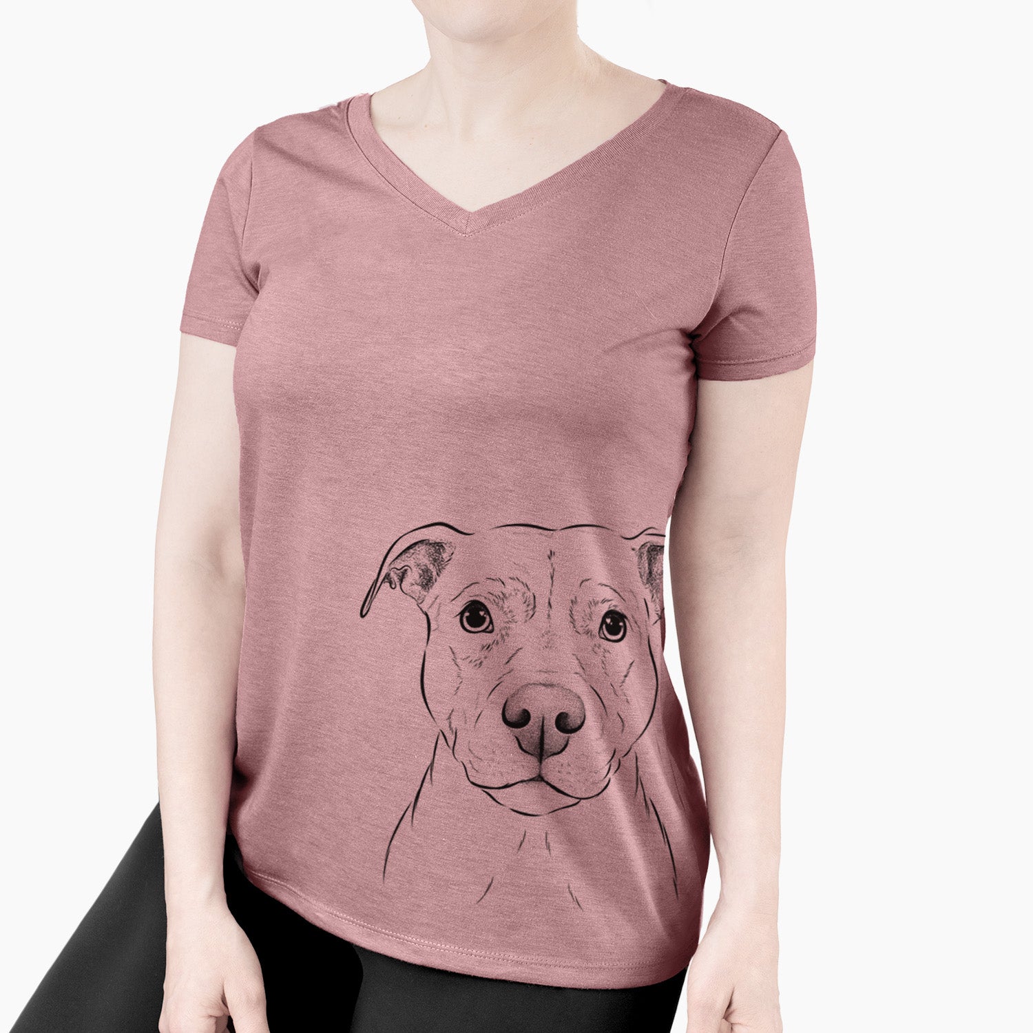 Bare Khaleesi the Pitbull - Women's V-neck Shirt