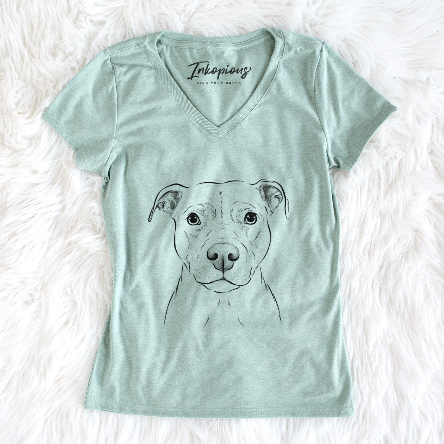 Bare Khaleesi the Pitbull - Women's V-neck Shirt