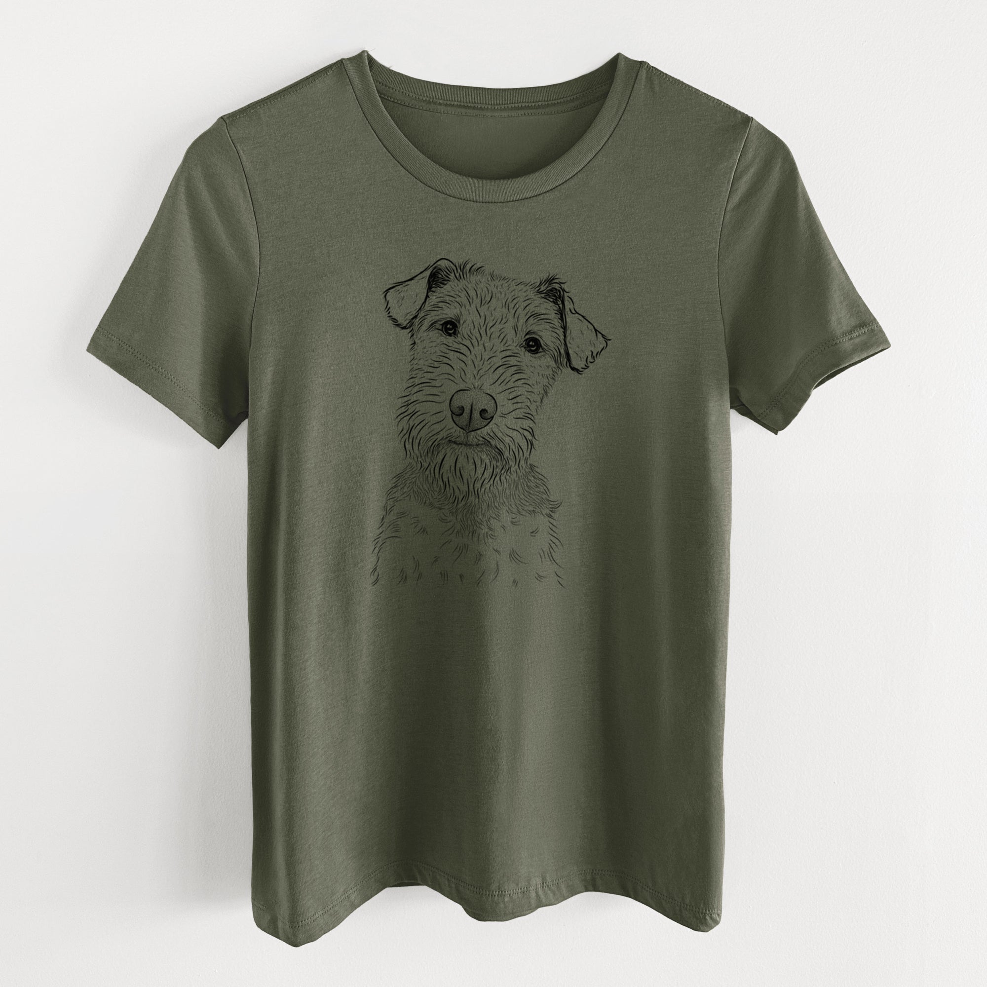 Bare Kiara the Welsh Terrier - Women's Lightweight Relaxed Fit 100% Cotton Crewneck