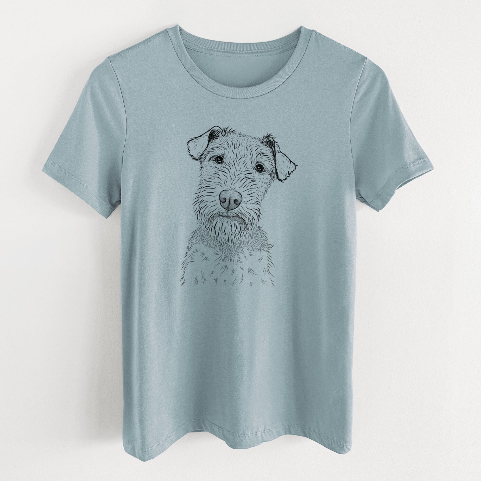 Bare Kiara the Welsh Terrier - Women's Lightweight Relaxed Fit 100% Cotton Crewneck