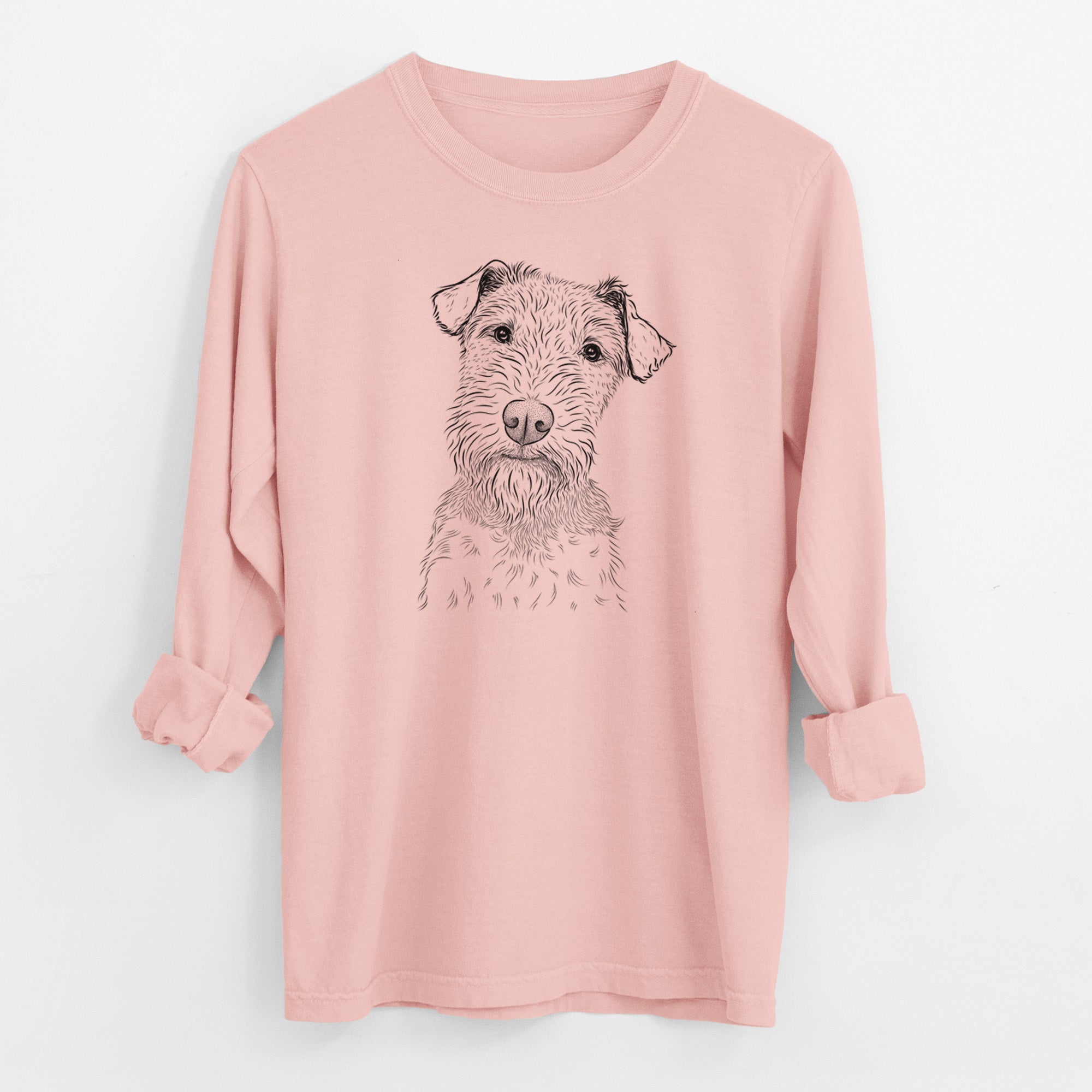 Bare Kiara the Welsh Terrier - Men's Heavyweight 100% Cotton Long Sleeve