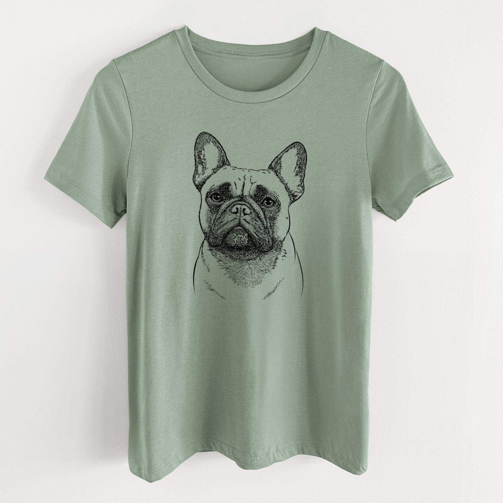 Bare Kingsleigh the French Bulldog - Women's Lightweight Relaxed Fit 100% Cotton Crewneck