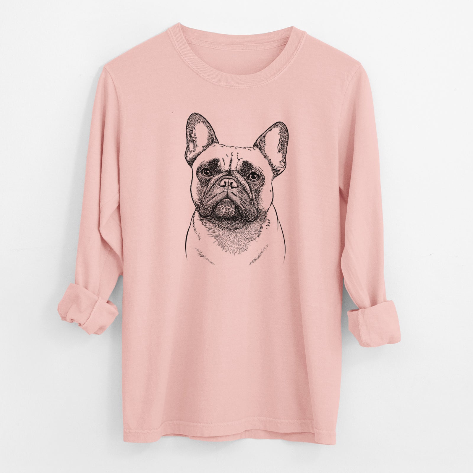 Bare Kingsleigh the French Bulldog - Men's Heavyweight 100% Cotton Long Sleeve