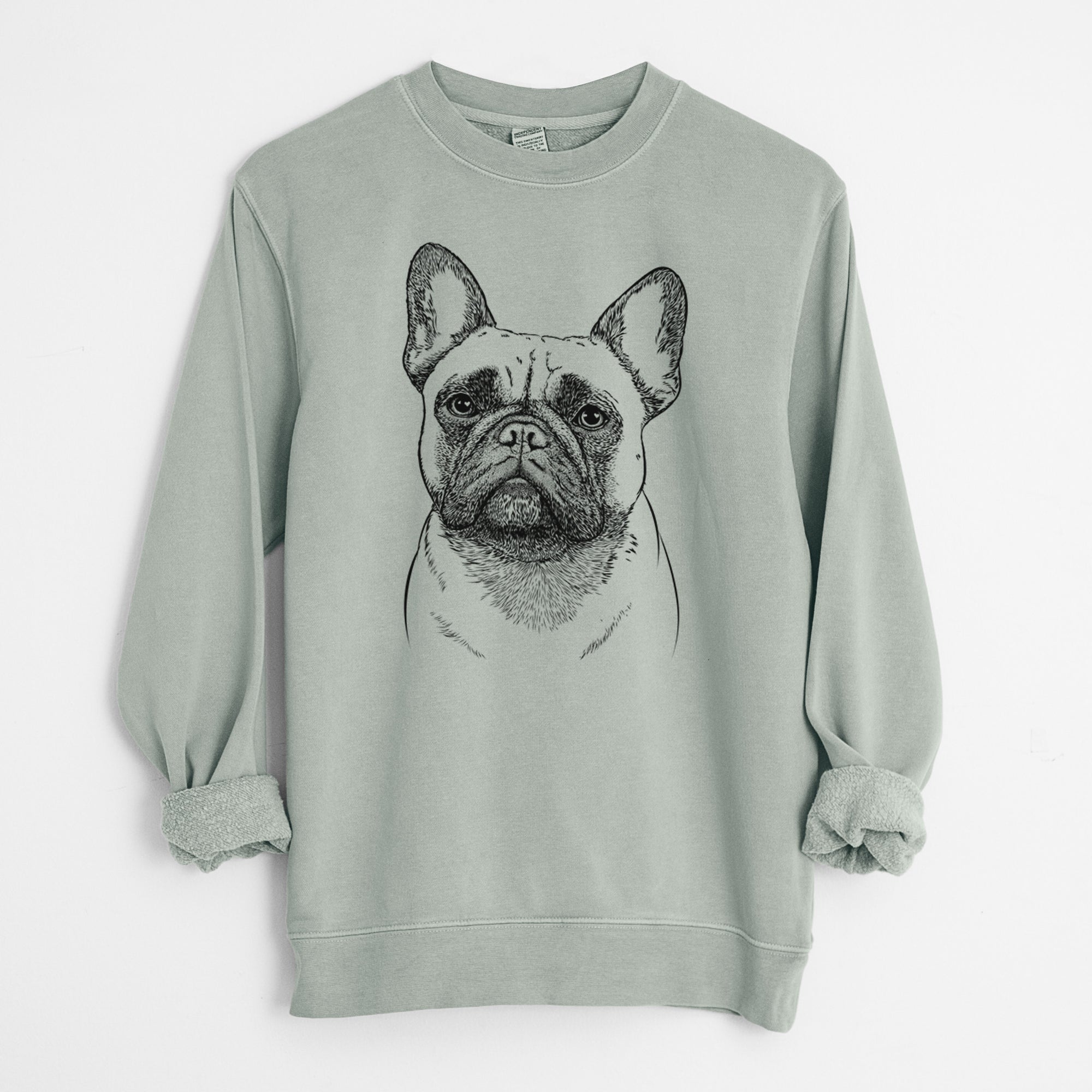 Bare Kingsleigh the French Bulldog - Unisex Pigment Dyed Crew Sweatshirt