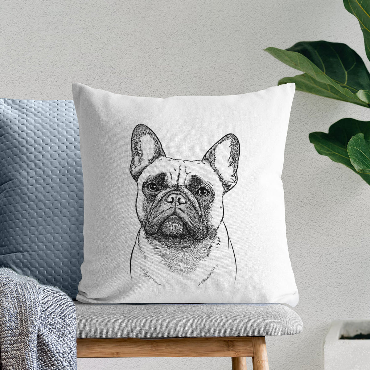 Kingsleigh the French Bulldog - Throw Pillow Cover