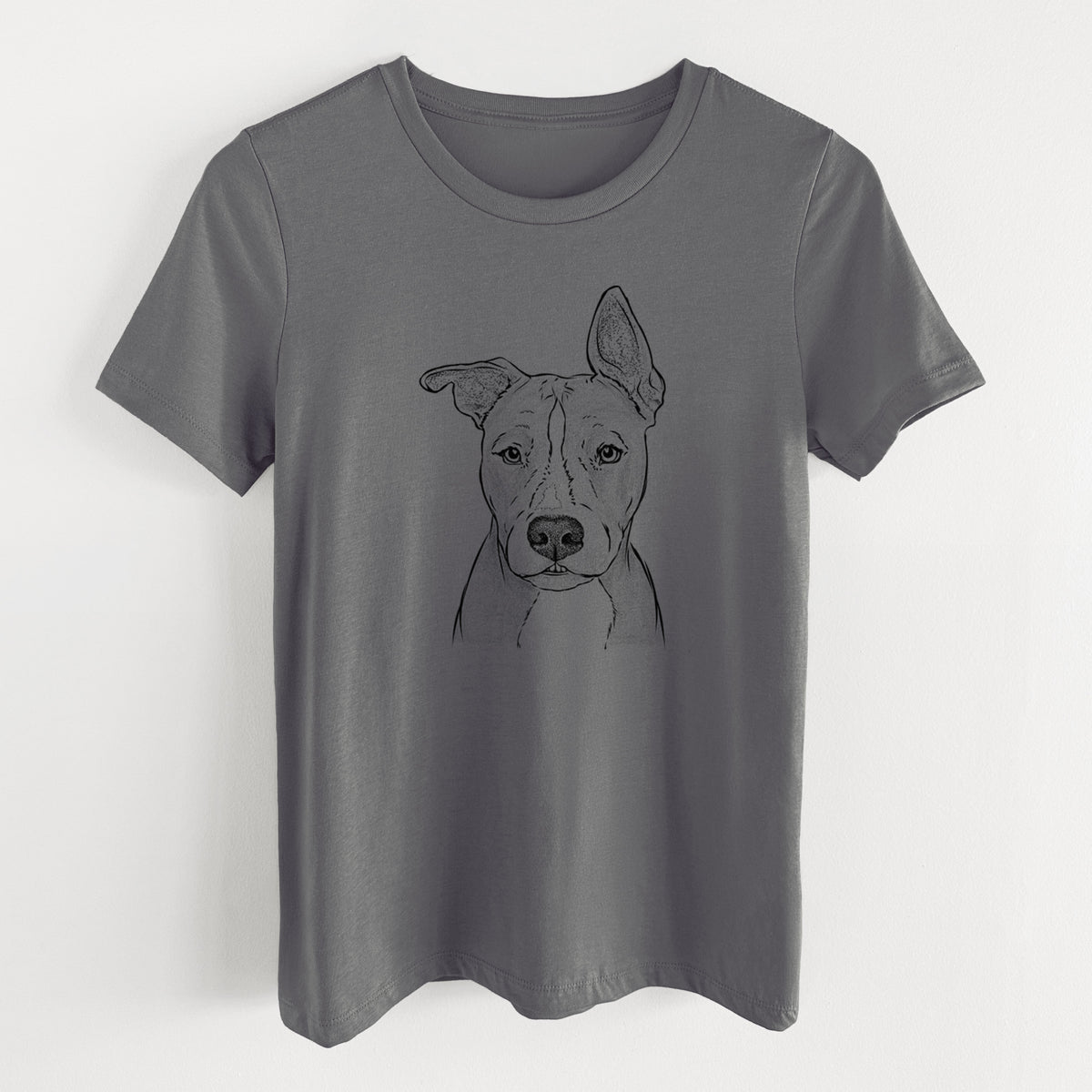 Bare Kisses the Pitbull - Women's Lightweight Relaxed Fit 100% Cotton Crewneck