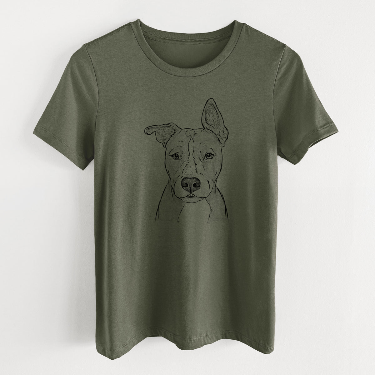 Bare Kisses the Pitbull - Women's Lightweight Relaxed Fit 100% Cotton Crewneck