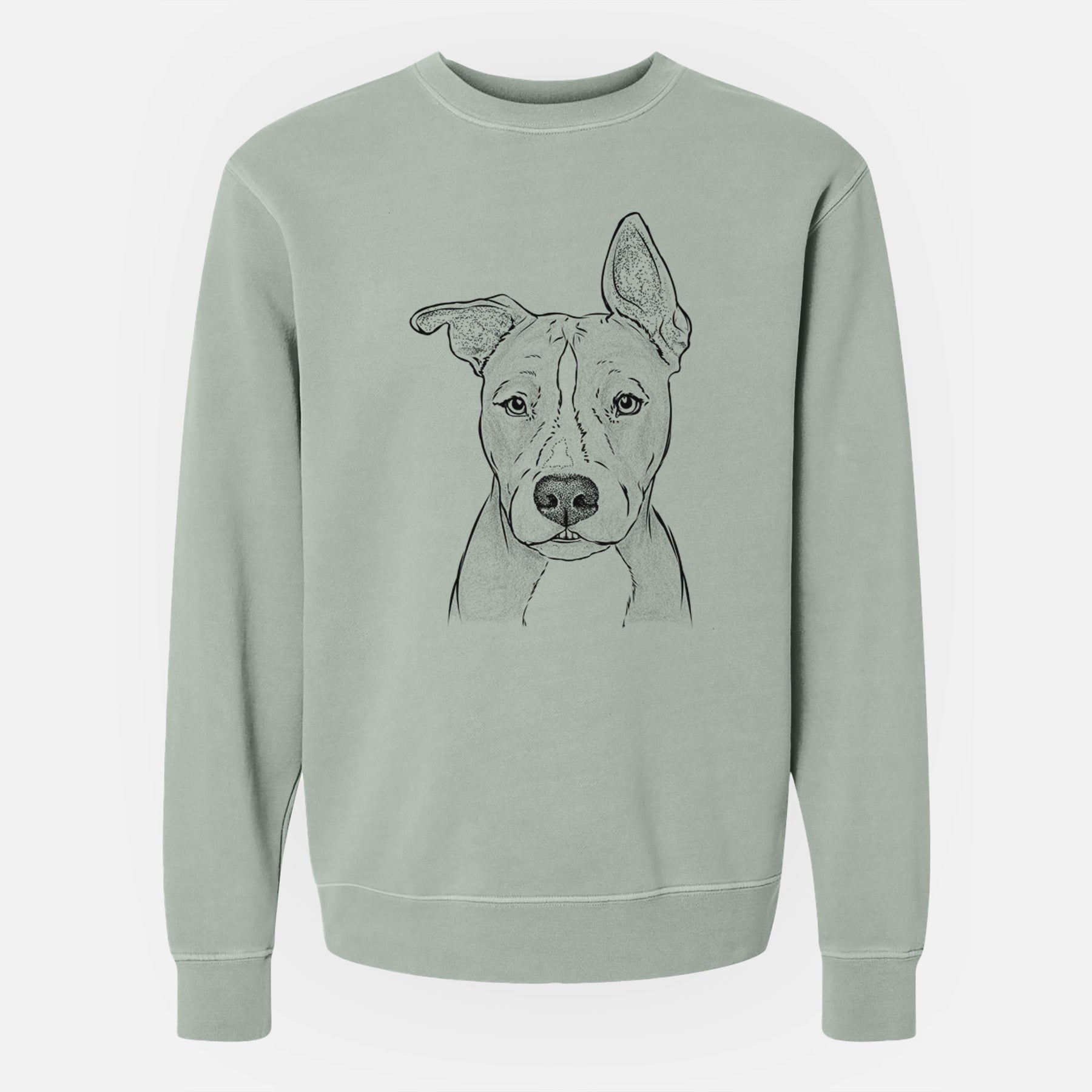 Bare Kisses the Pitbull - Unisex Pigment Dyed Crew Sweatshirt