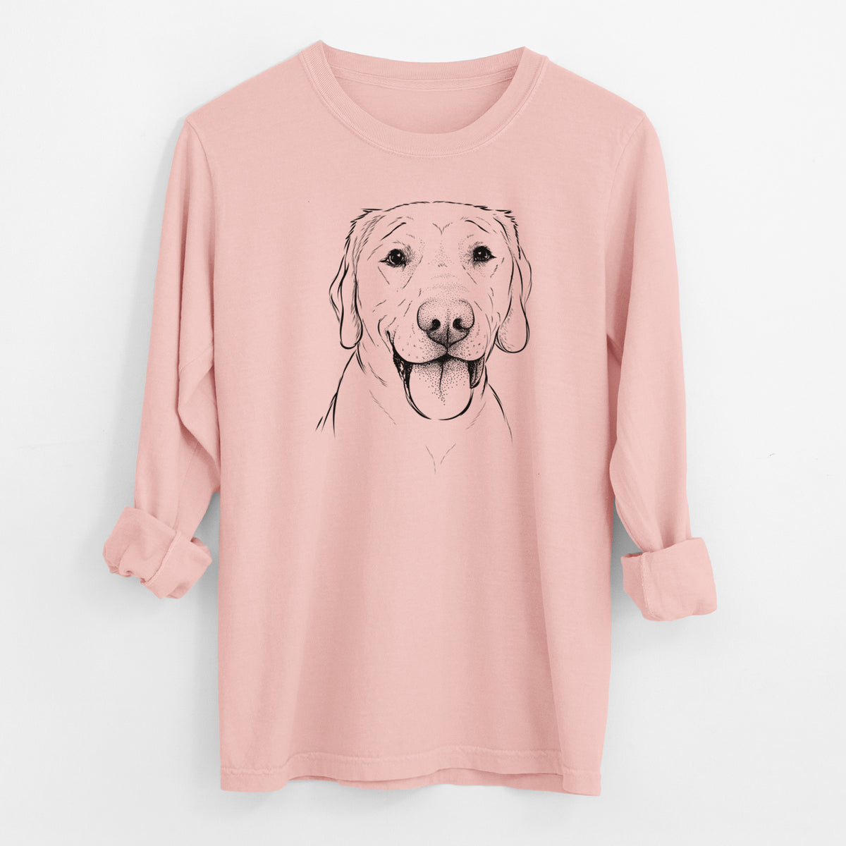 Bare Klay the Labrador Retriever - Men's Heavyweight 100% Cotton Long Sleeve