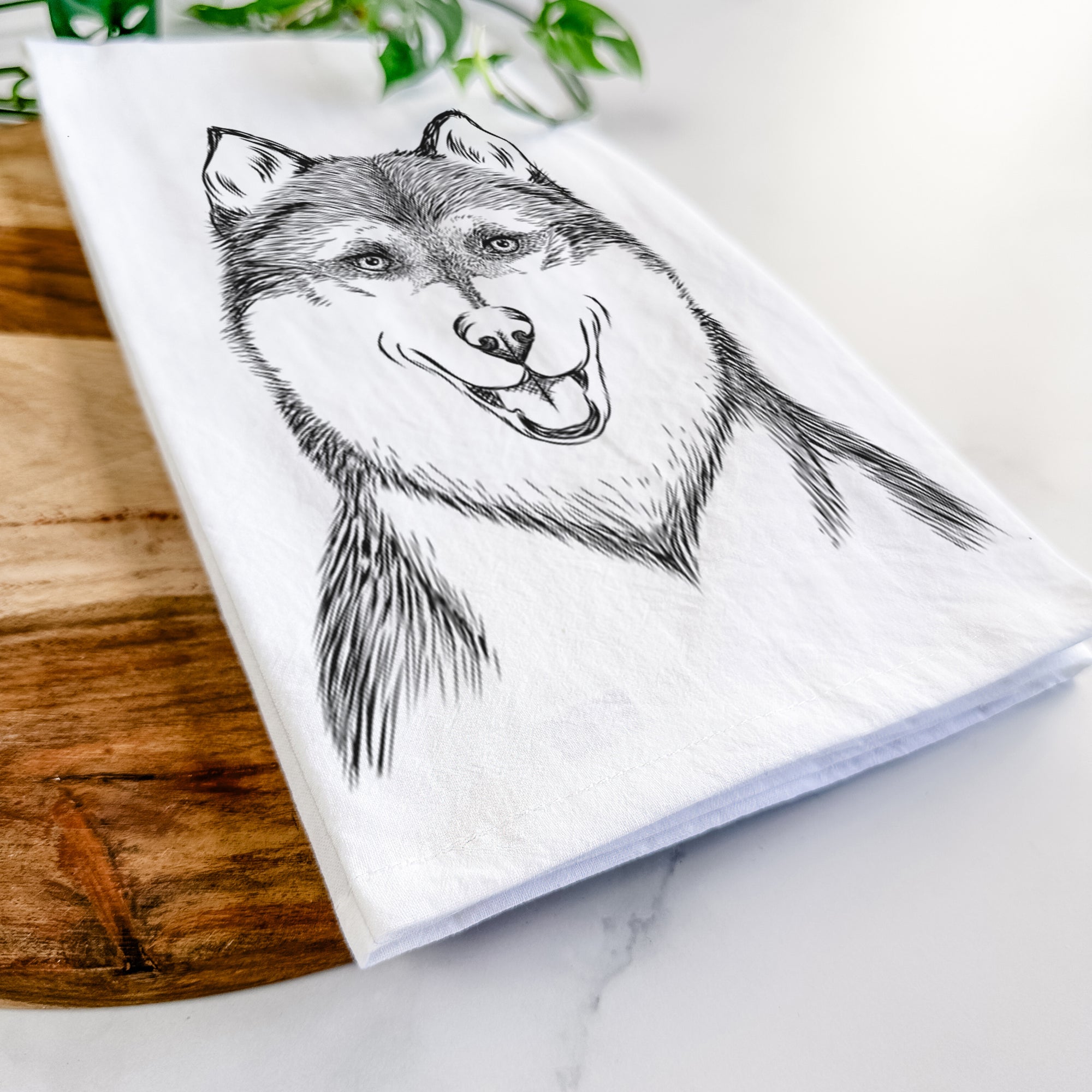 Koda the Siberian Husky Tea Towel