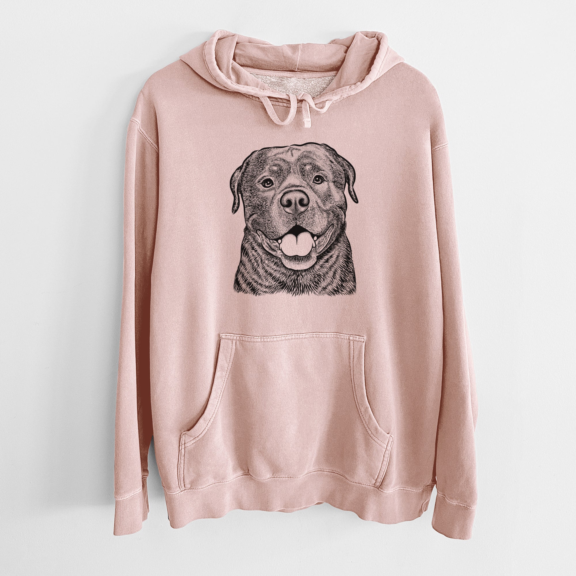 Bare Kojak the Rottweiler - Unisex Pigment Dyed Hoodie