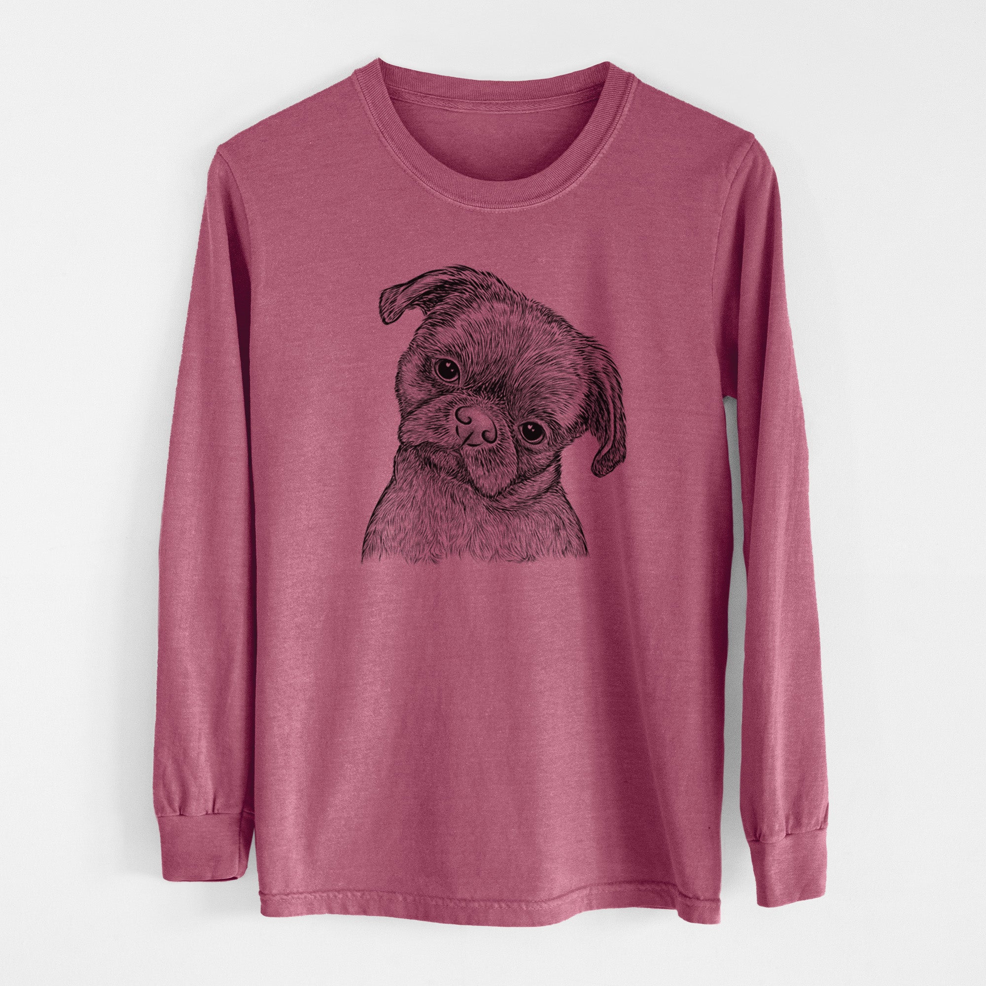 Bare Koko the Shih Tzu - Men's Heavyweight 100% Cotton Long Sleeve