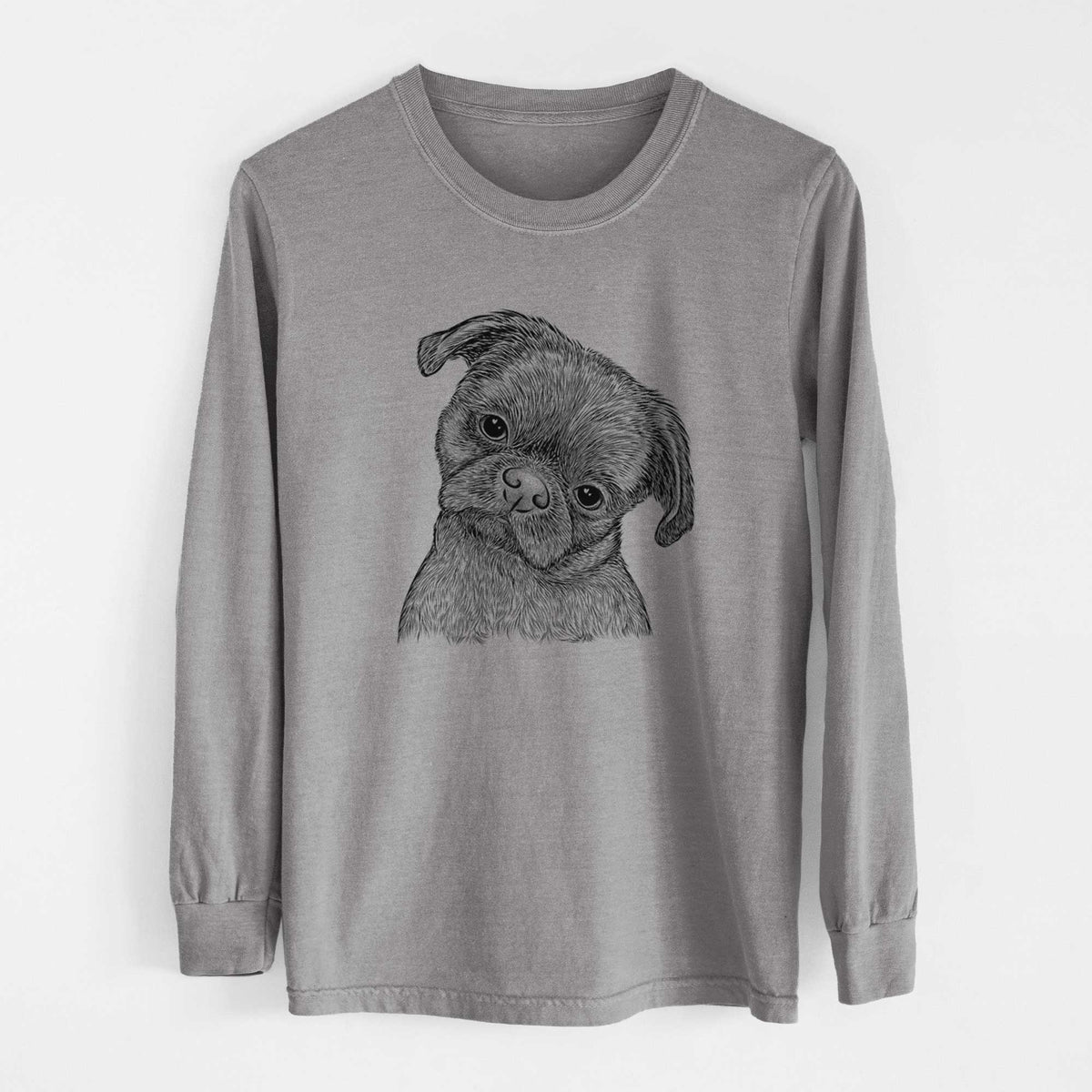 Bare Koko the Shih Tzu - Men's Heavyweight 100% Cotton Long Sleeve