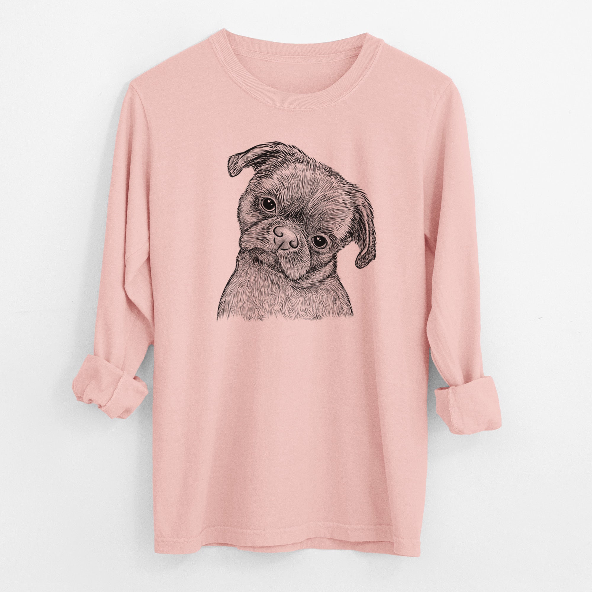 Bare Koko the Shih Tzu - Men's Heavyweight 100% Cotton Long Sleeve
