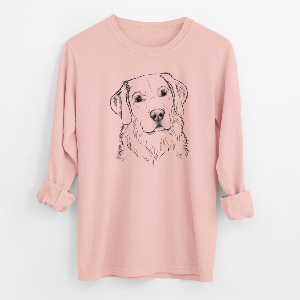 Bare Kula the Golden Retriever - Men's Heavyweight 100% Cotton Long Sleeve