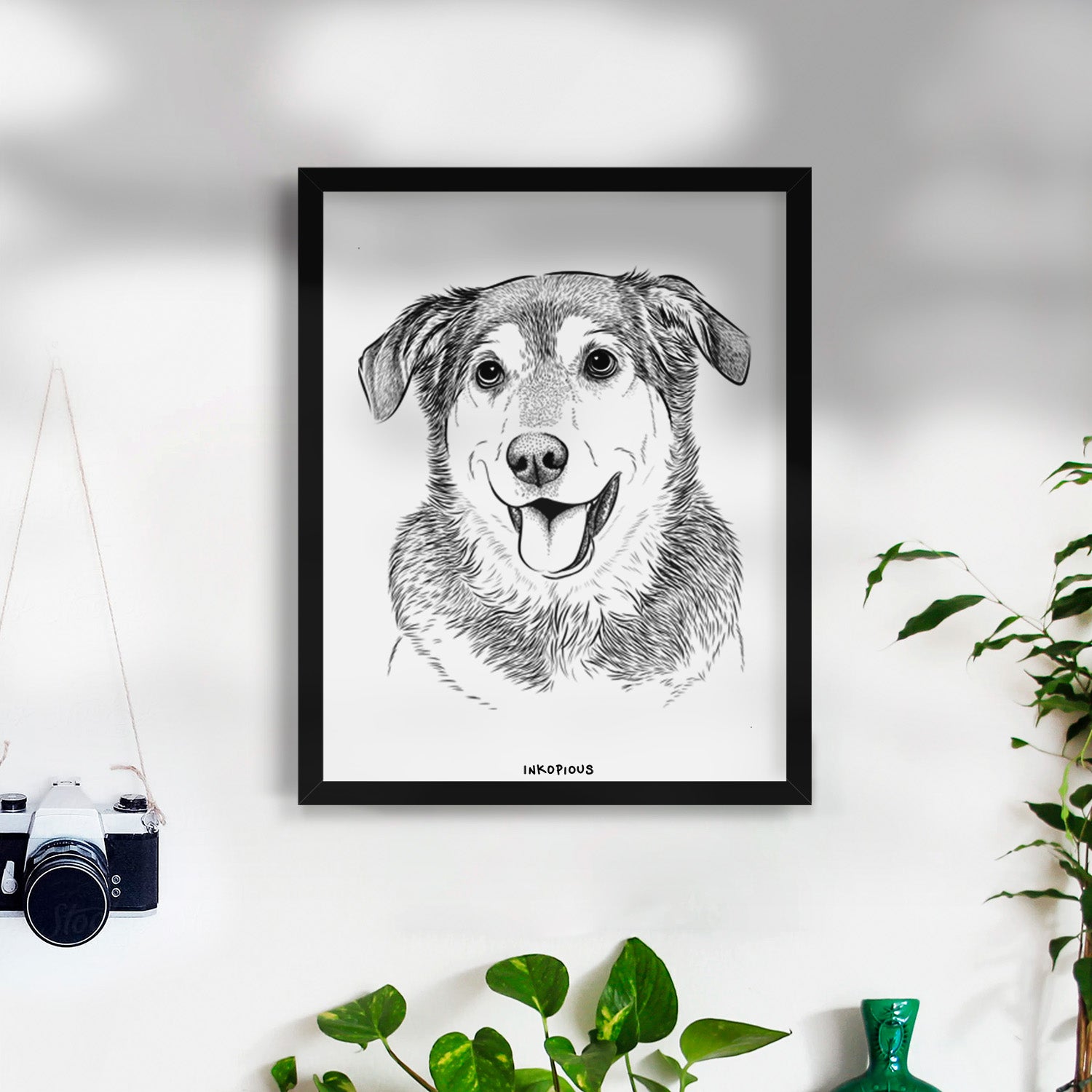 Lance the Lab/Shepherd Mix Art Print