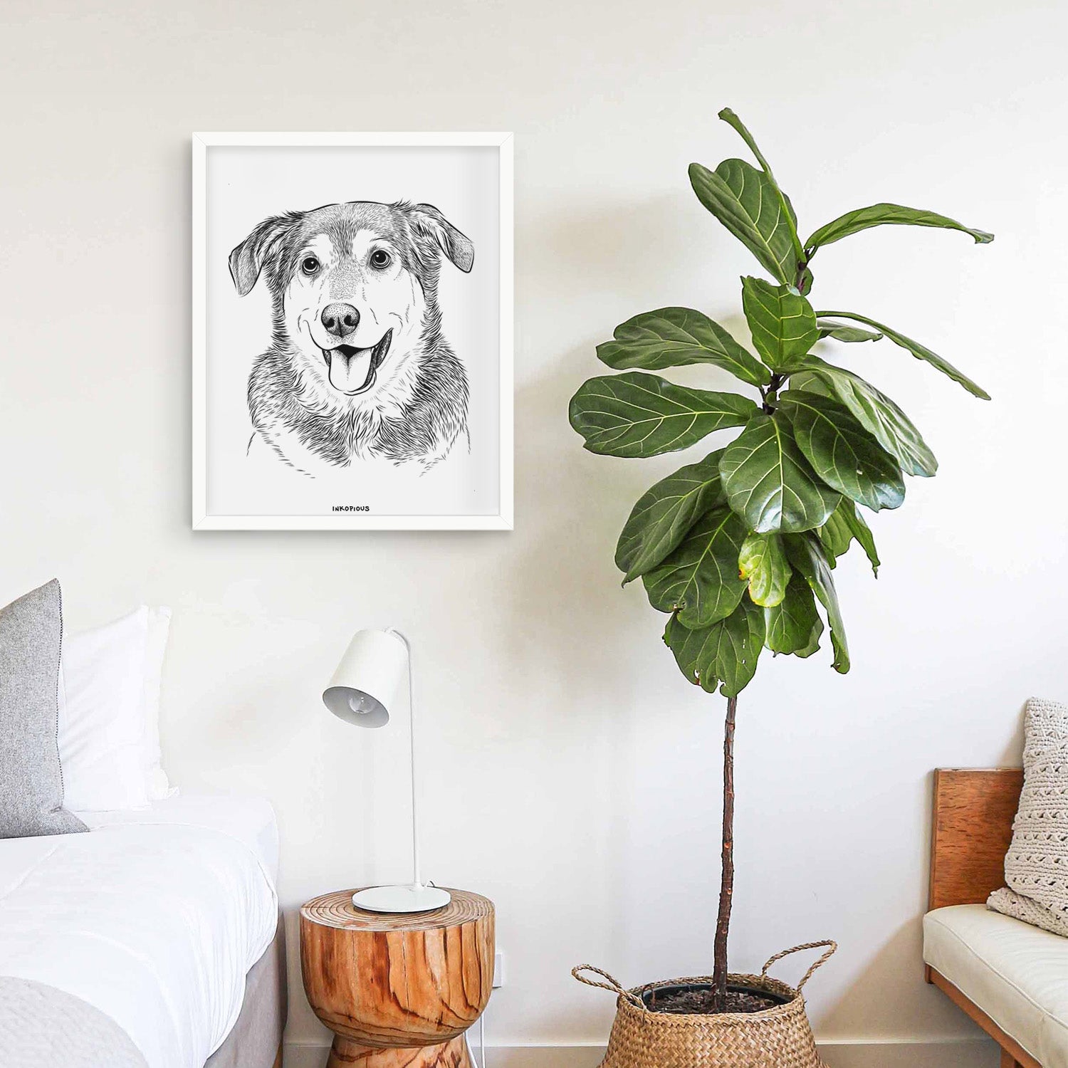 Lance the Lab/Shepherd Mix Art Print