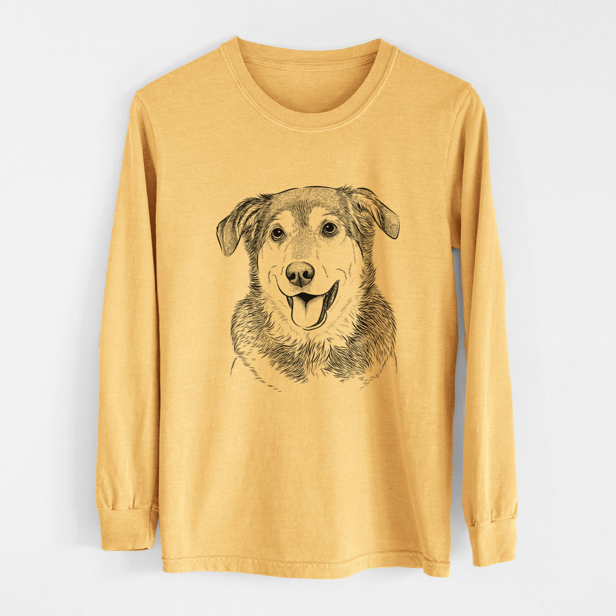 Bare Lance the Lab/Shepherd Mix - Heavyweight 100% Cotton Long Sleeve