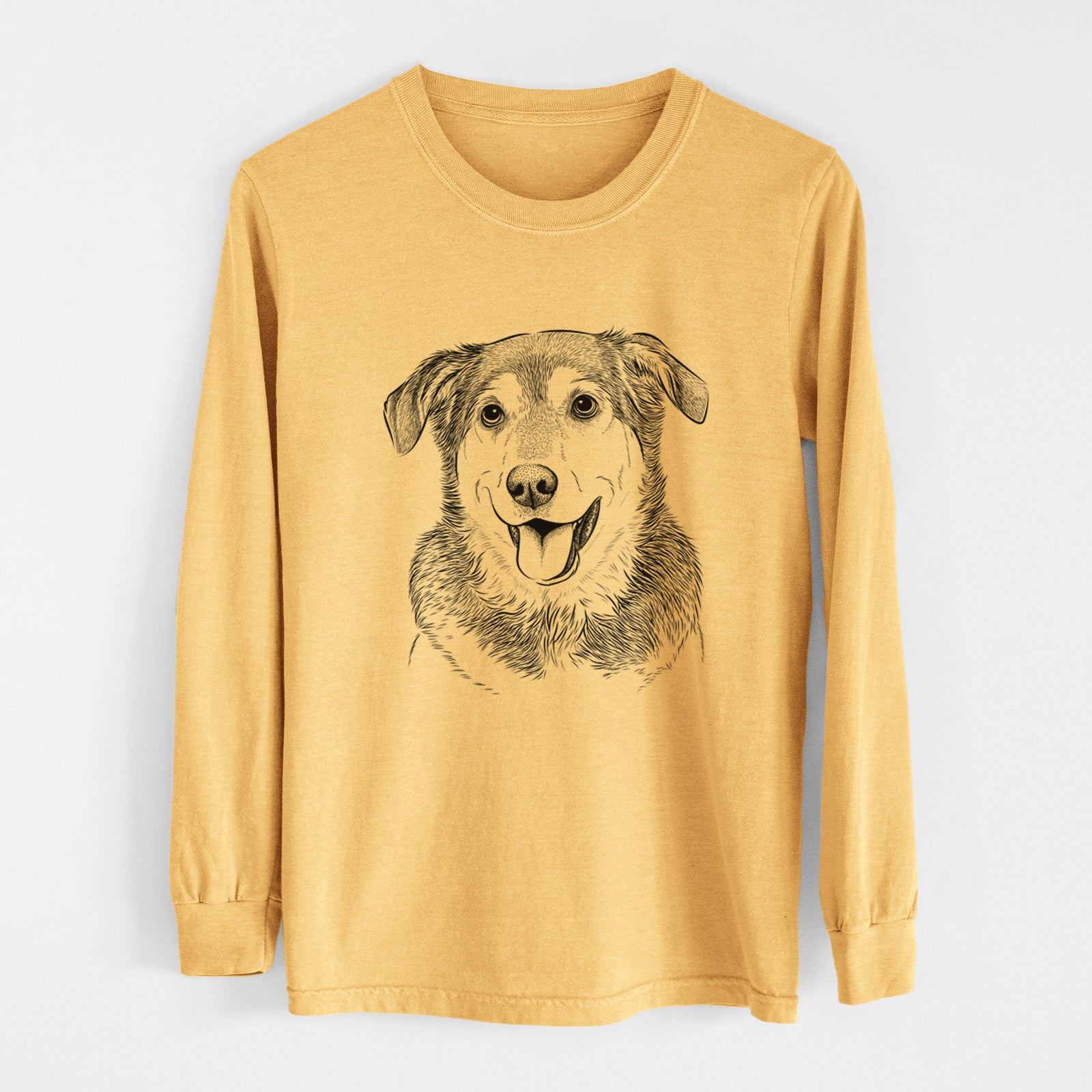 Bare Lance the Lab/Shepherd Mix - Heavyweight 100% Cotton Long Sleeve