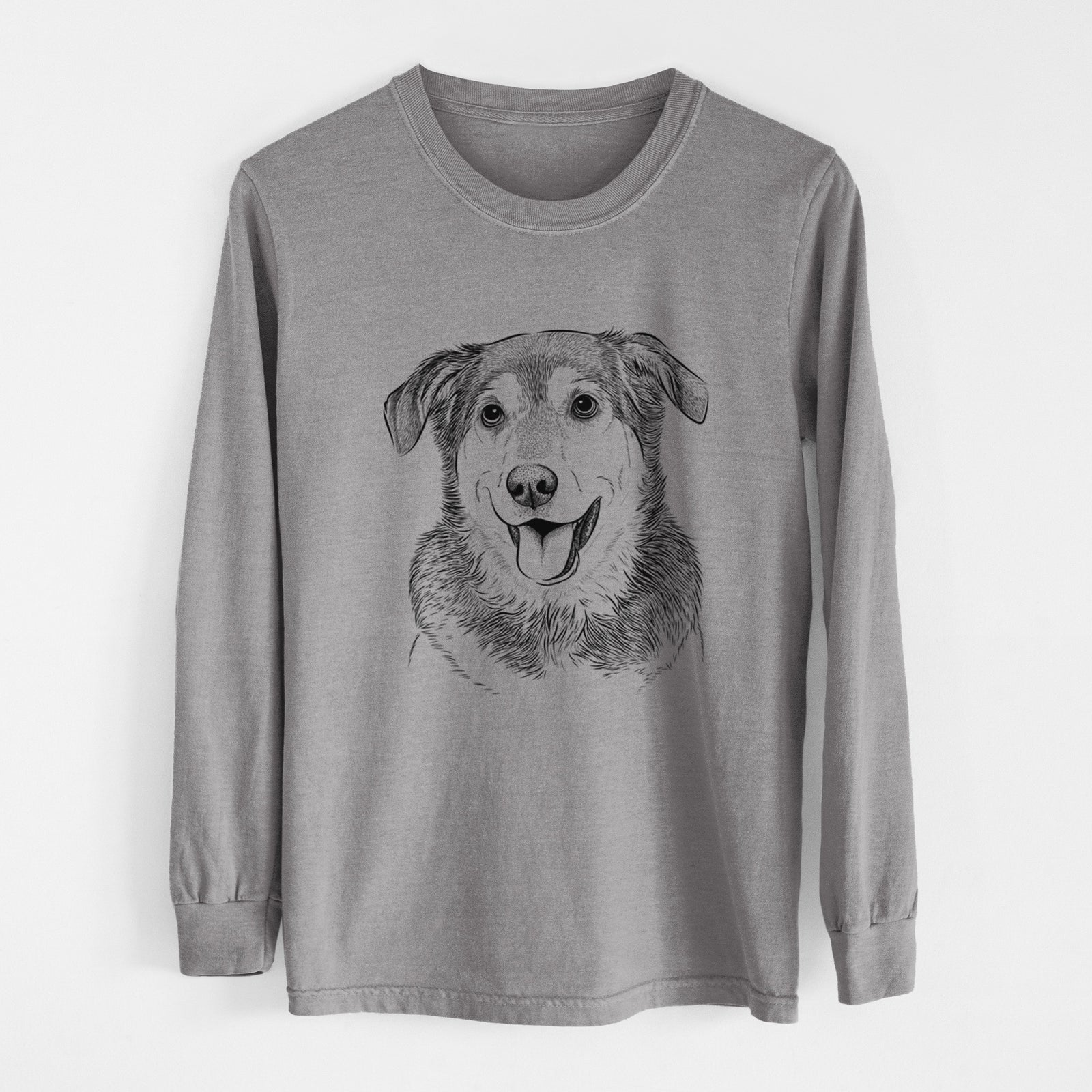 Bare Lance the Lab/Shepherd Mix - Heavyweight 100% Cotton Long Sleeve