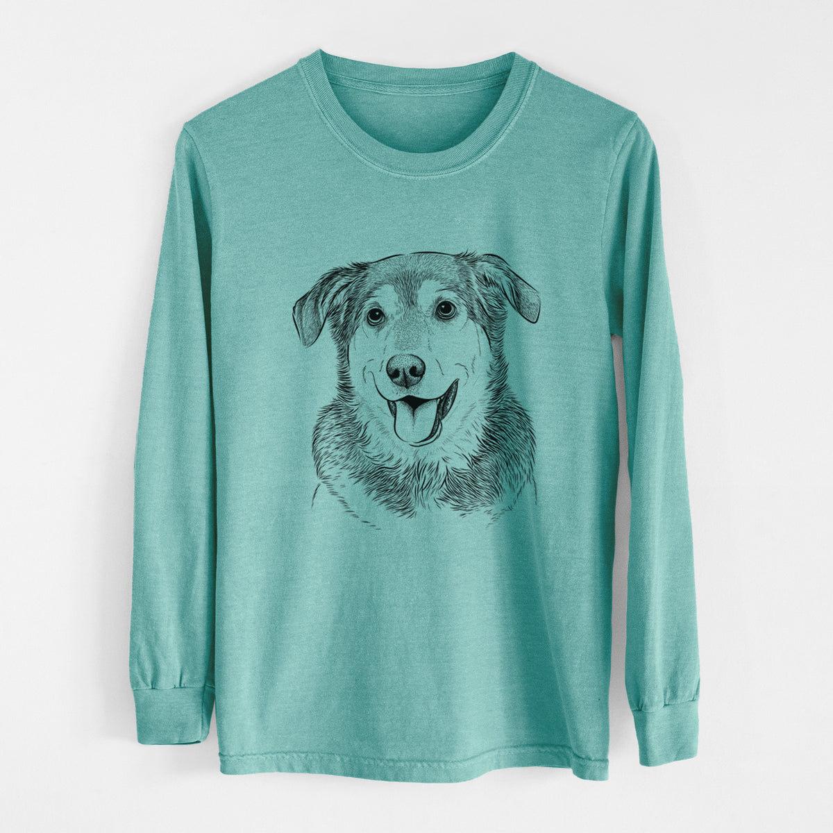 Bare Lance the Lab/Shepherd Mix - Heavyweight 100% Cotton Long Sleeve