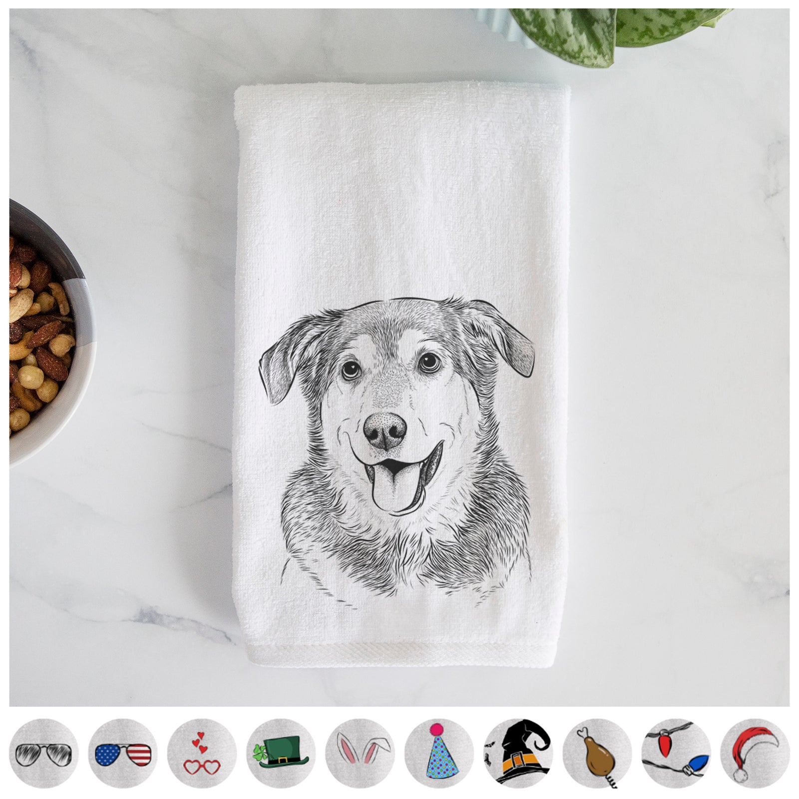 Lance the Lab/Shepherd Mix Decorative Hand Towel