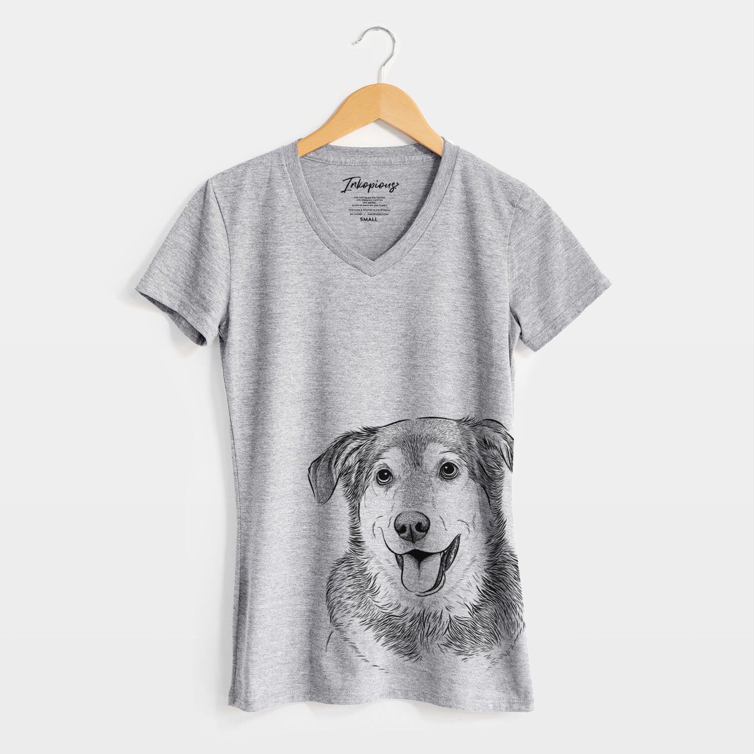 Bare Lance the Lab/Shepherd Mix - Women's V-neck Shirt