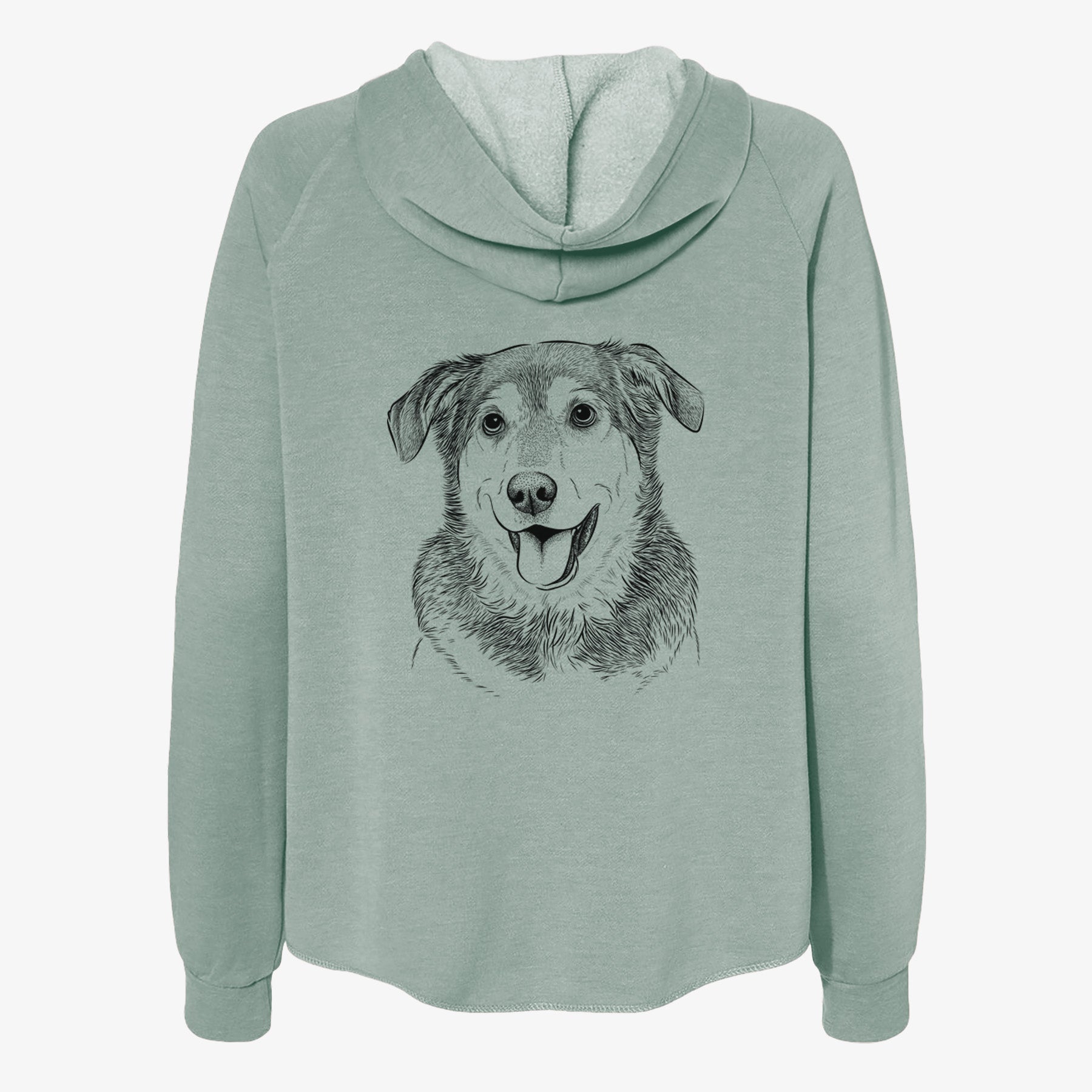 Lance the Lab/Shepherd Mix - Women's Cali Wave Zip-Up Sweatshirt