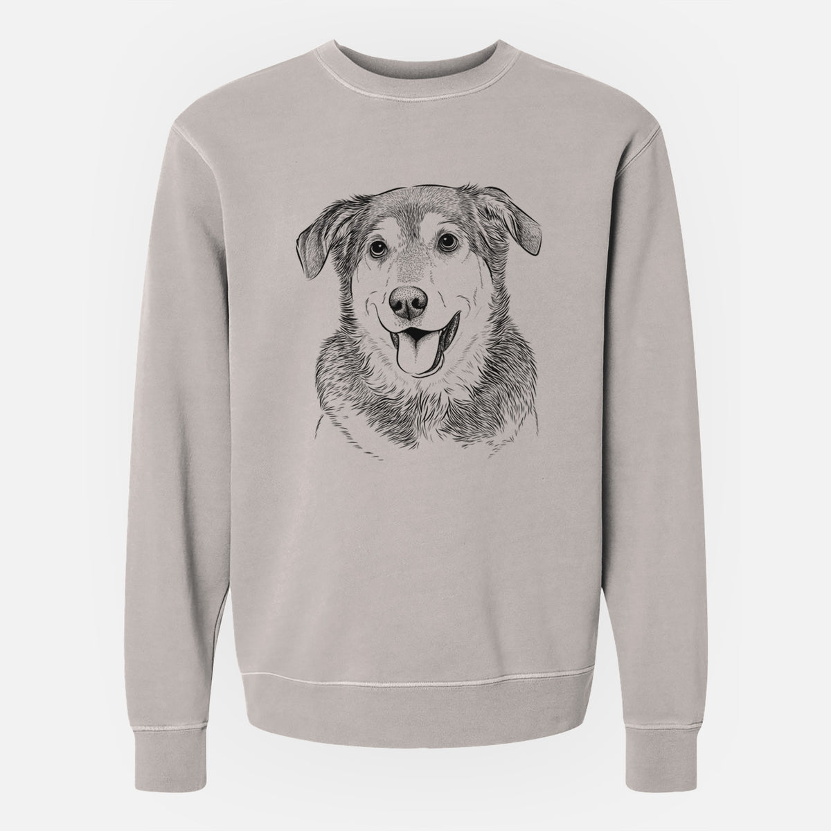 Bare Lance the Lab/Shepherd Mix - Unisex Pigment Dyed Crew Sweatshirt